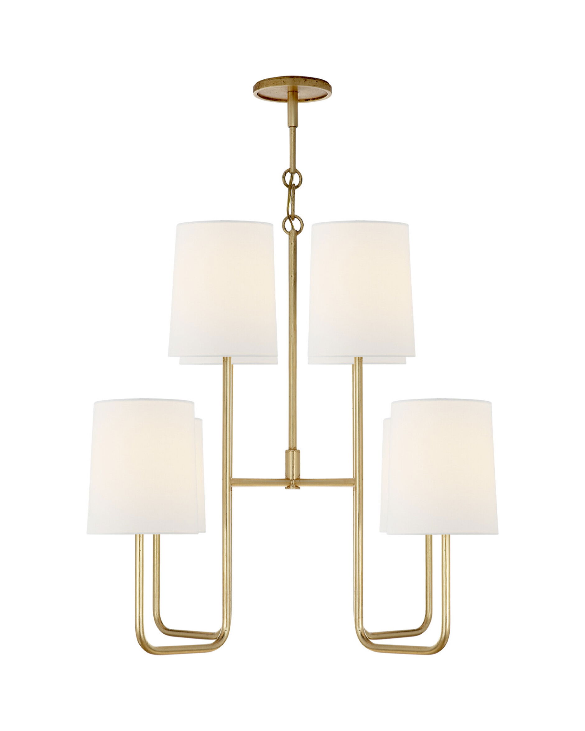 Go Lightly Chandelier Gilded/Linen Medium