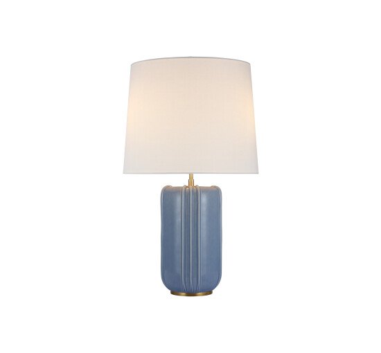Polar Blue Crackle - Minx Table Lamp Yellow Oxide Large