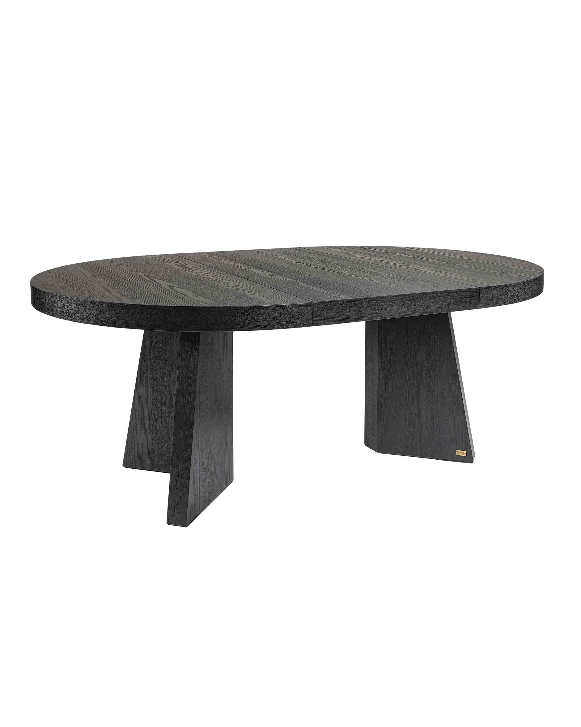 Trent förlängningsbart matbord svart 130-250x130cm