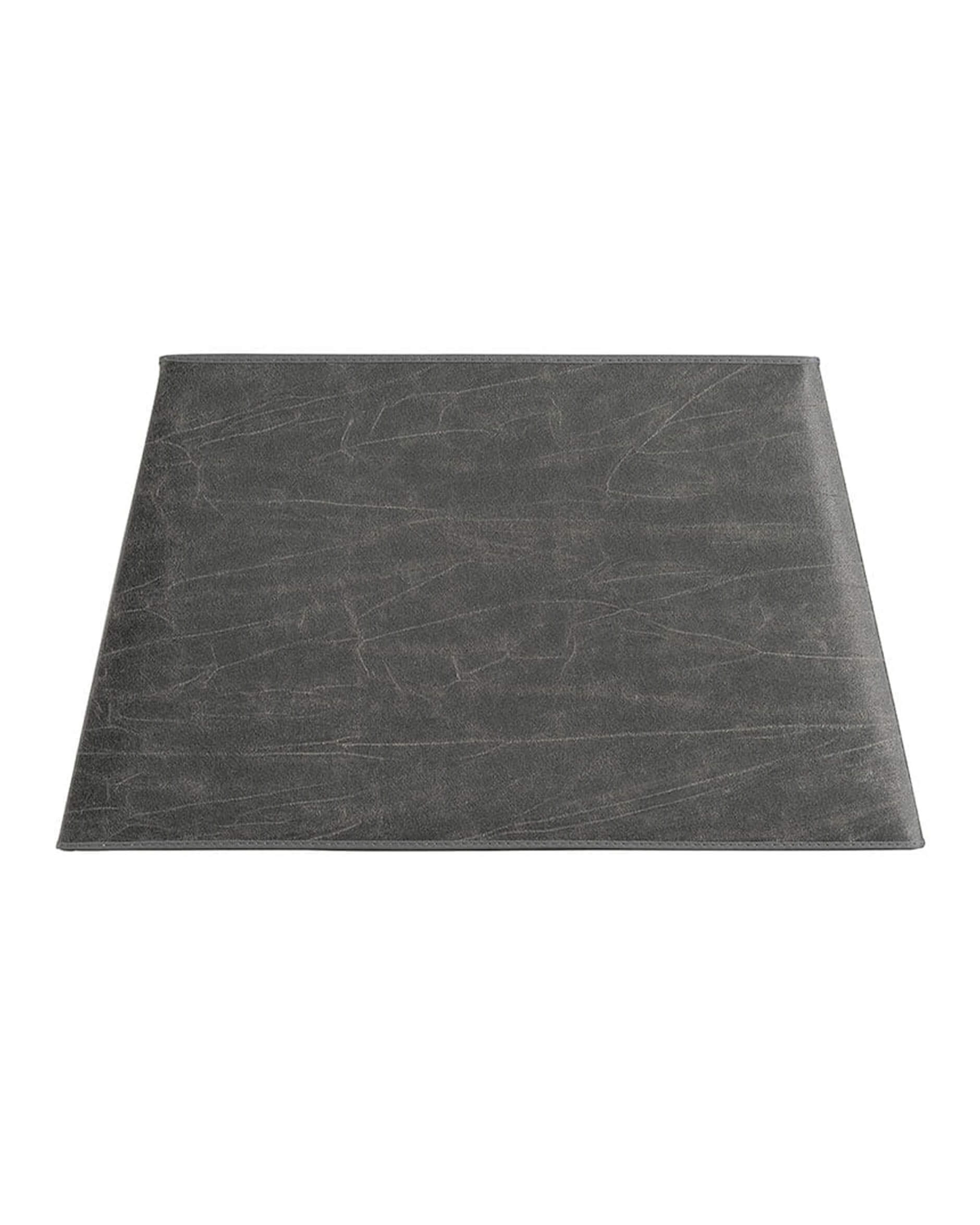Rectangular lampskärm leather grey