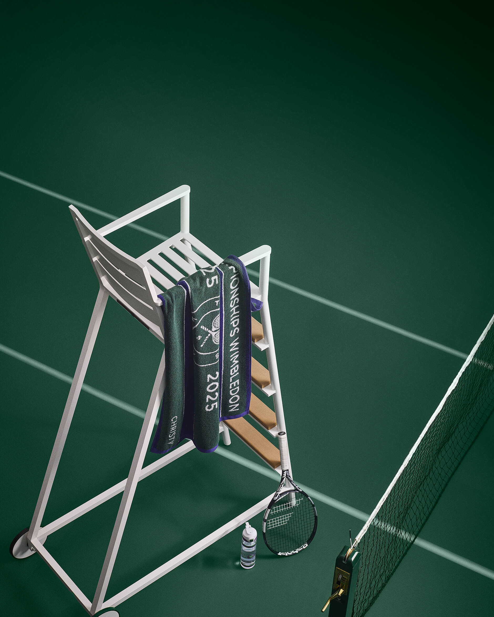 Wimbledon 2025 Championship handduk grön/lila