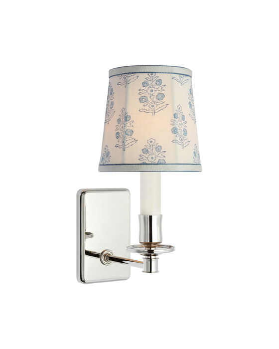 Tara 12" væglampe nickel/blue aditi