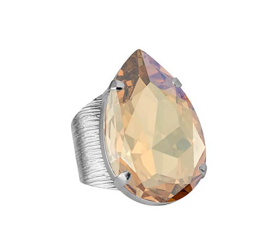 Golden Shadow - Perfect Drop ring crystal rhodium