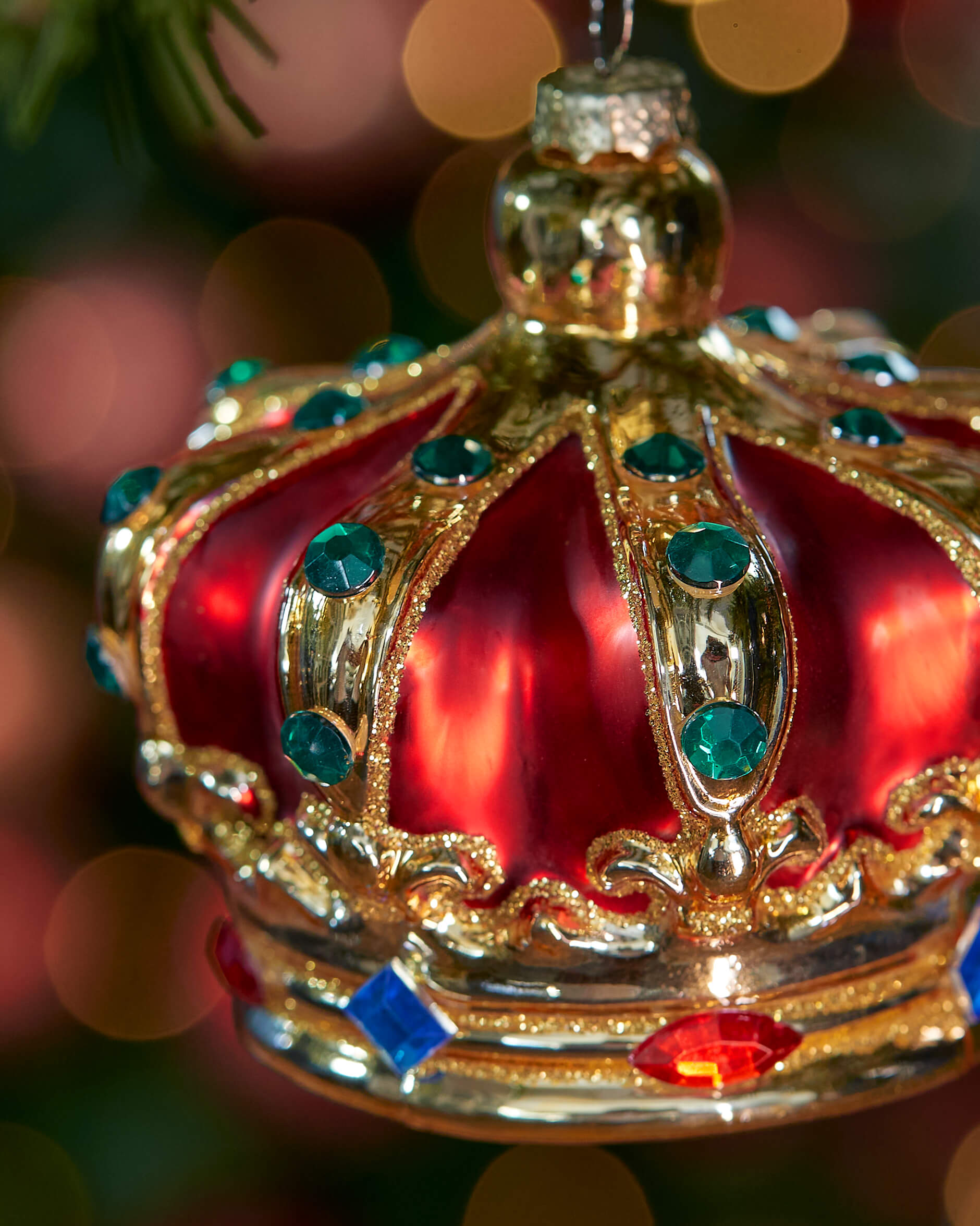 Philippe krona julgransdekoration röd 10cm