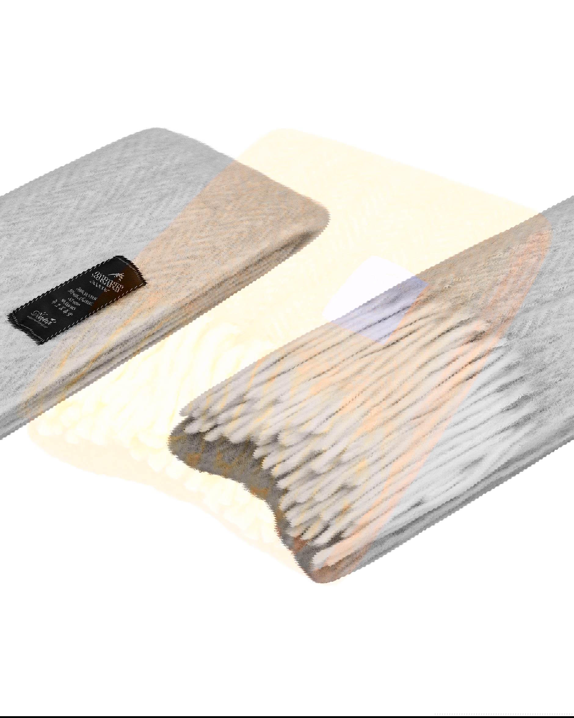 Savoie Herringbone Throw Sand