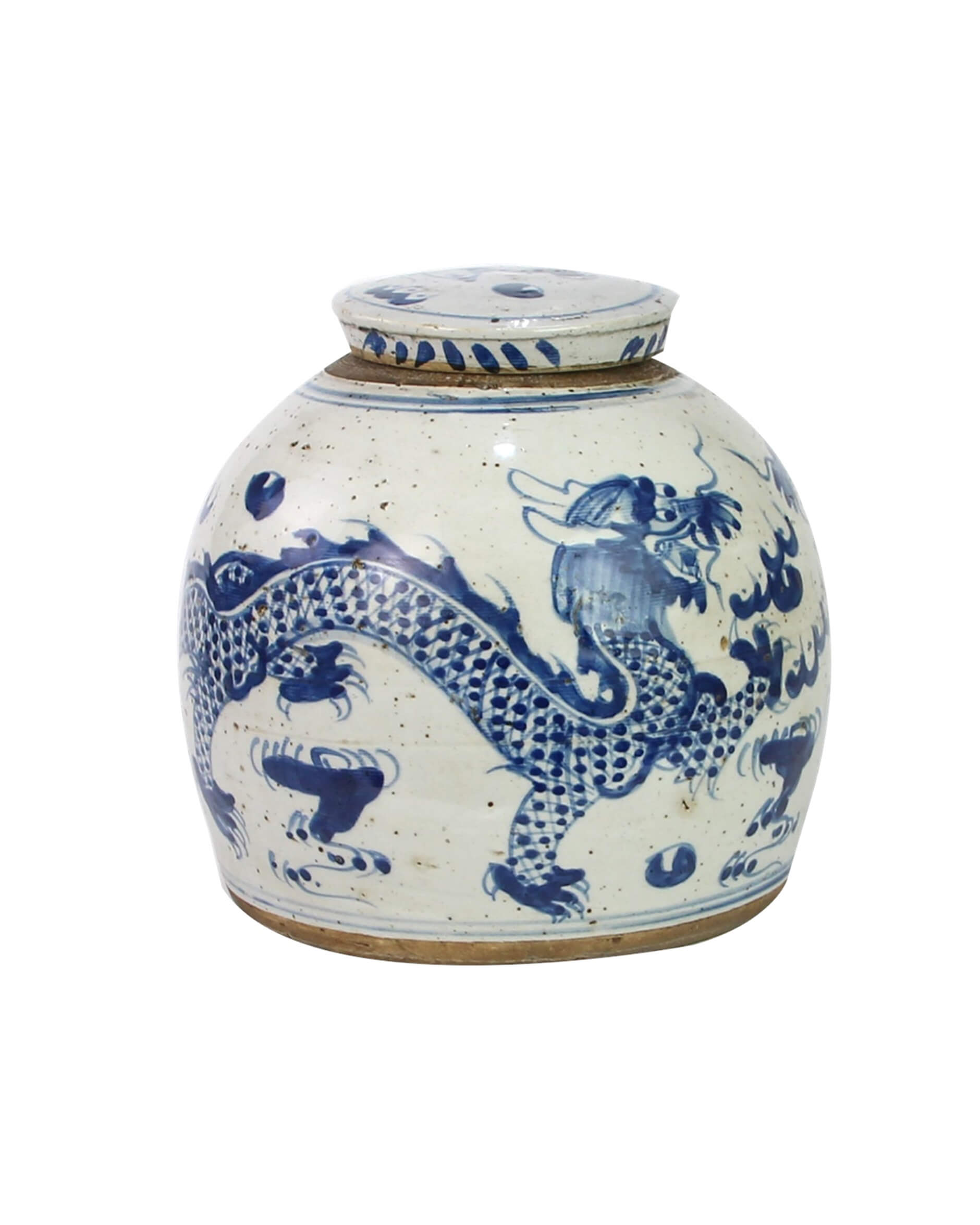 Ingefärskrus drake vit/blå