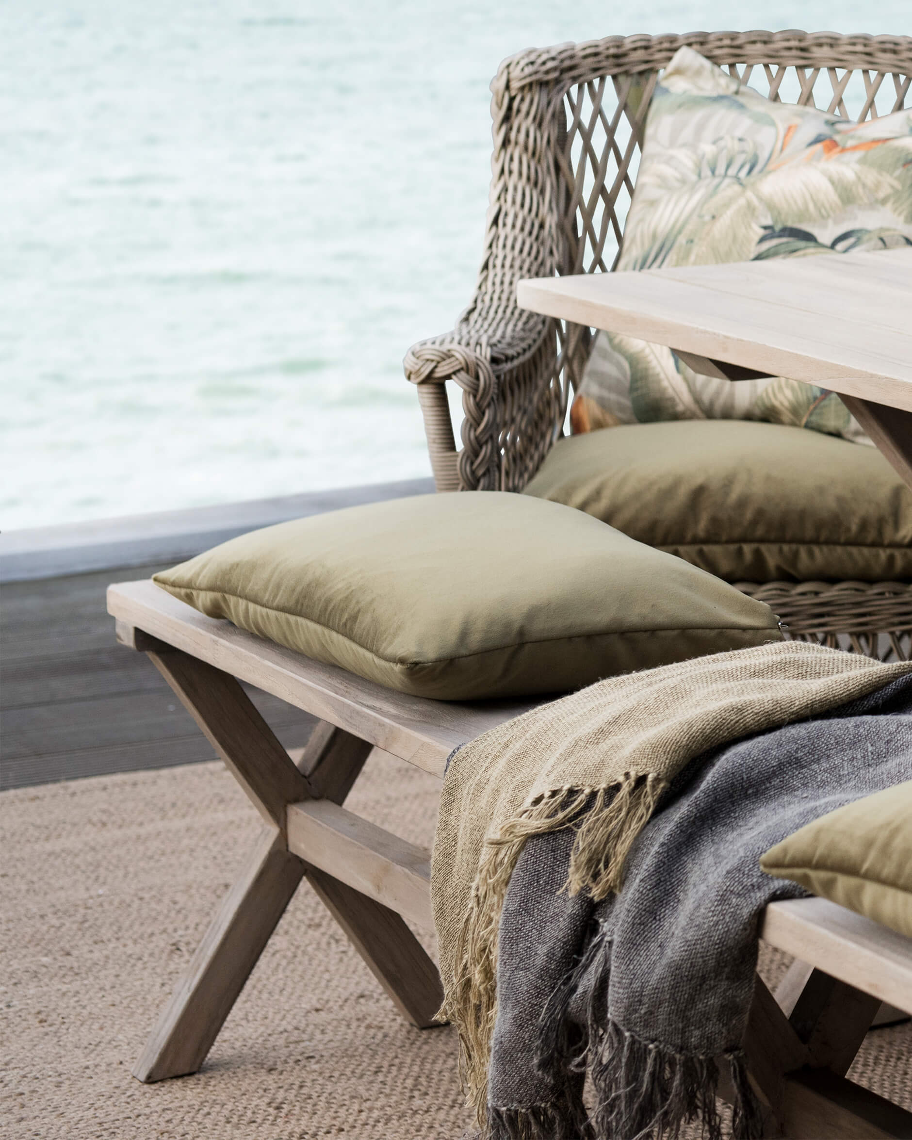 Cross bänk charcoal 100cm