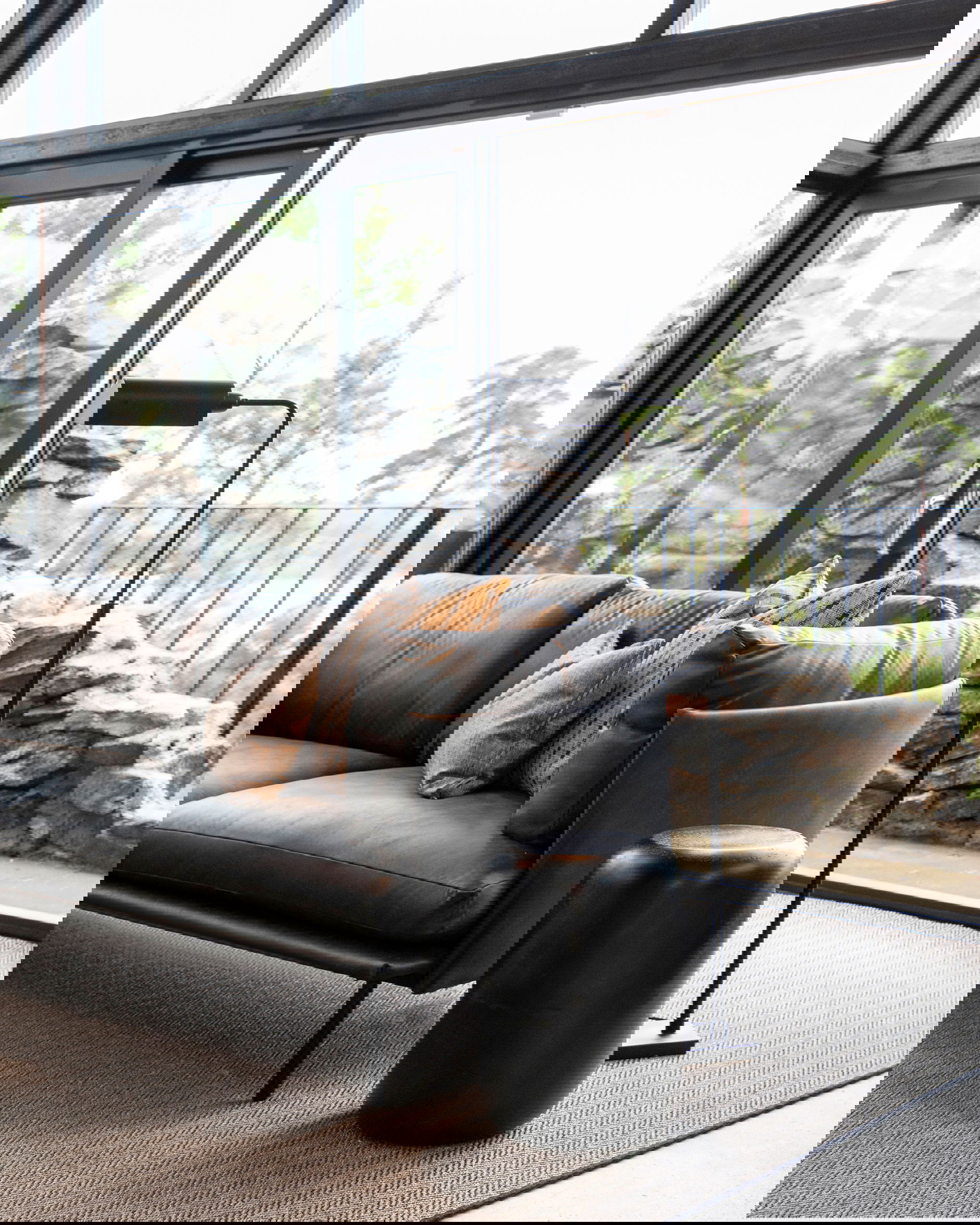 Brioche skinnsoffa ebony