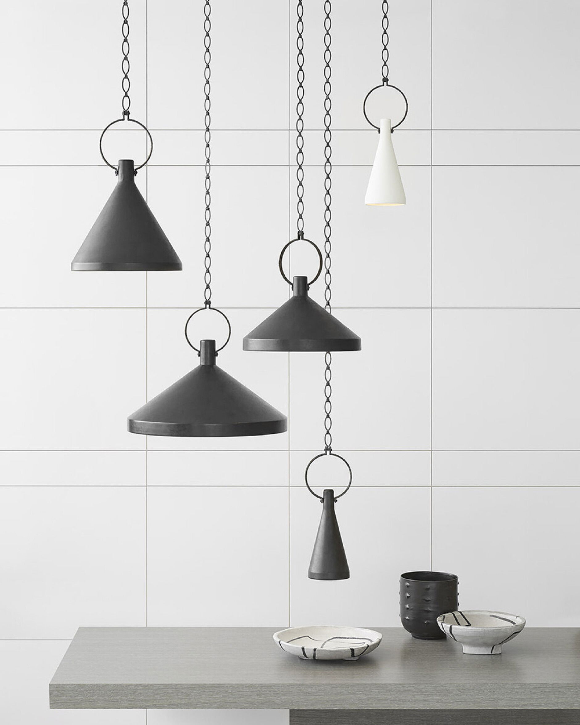 Limoges Small Pendant Natural Rust/Black Shade