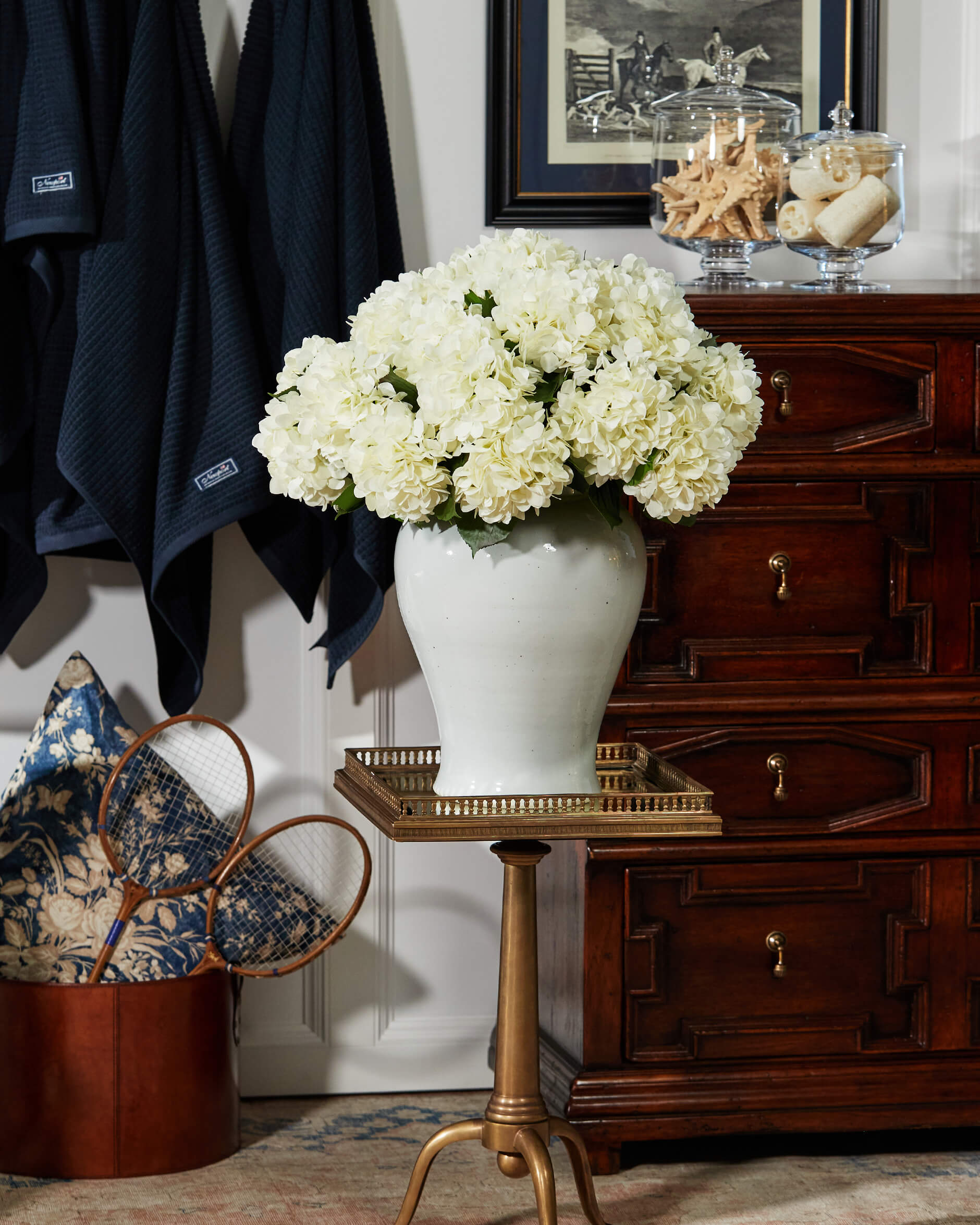 Hortensia snittblomma vit