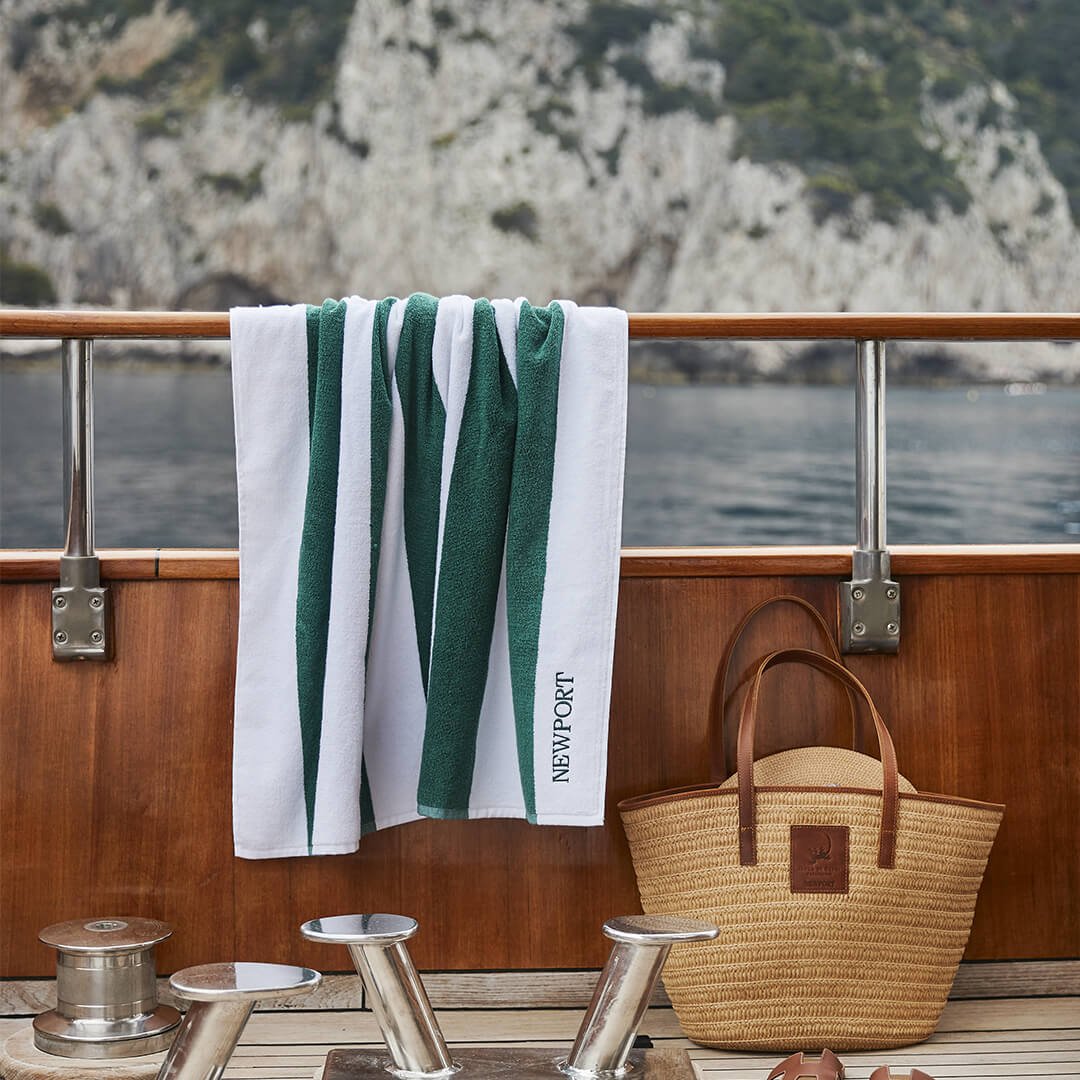 Santorini badehåndklæde grøn