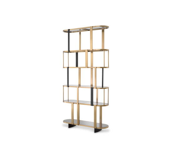 Clio Cabinet Round Brushed Brass