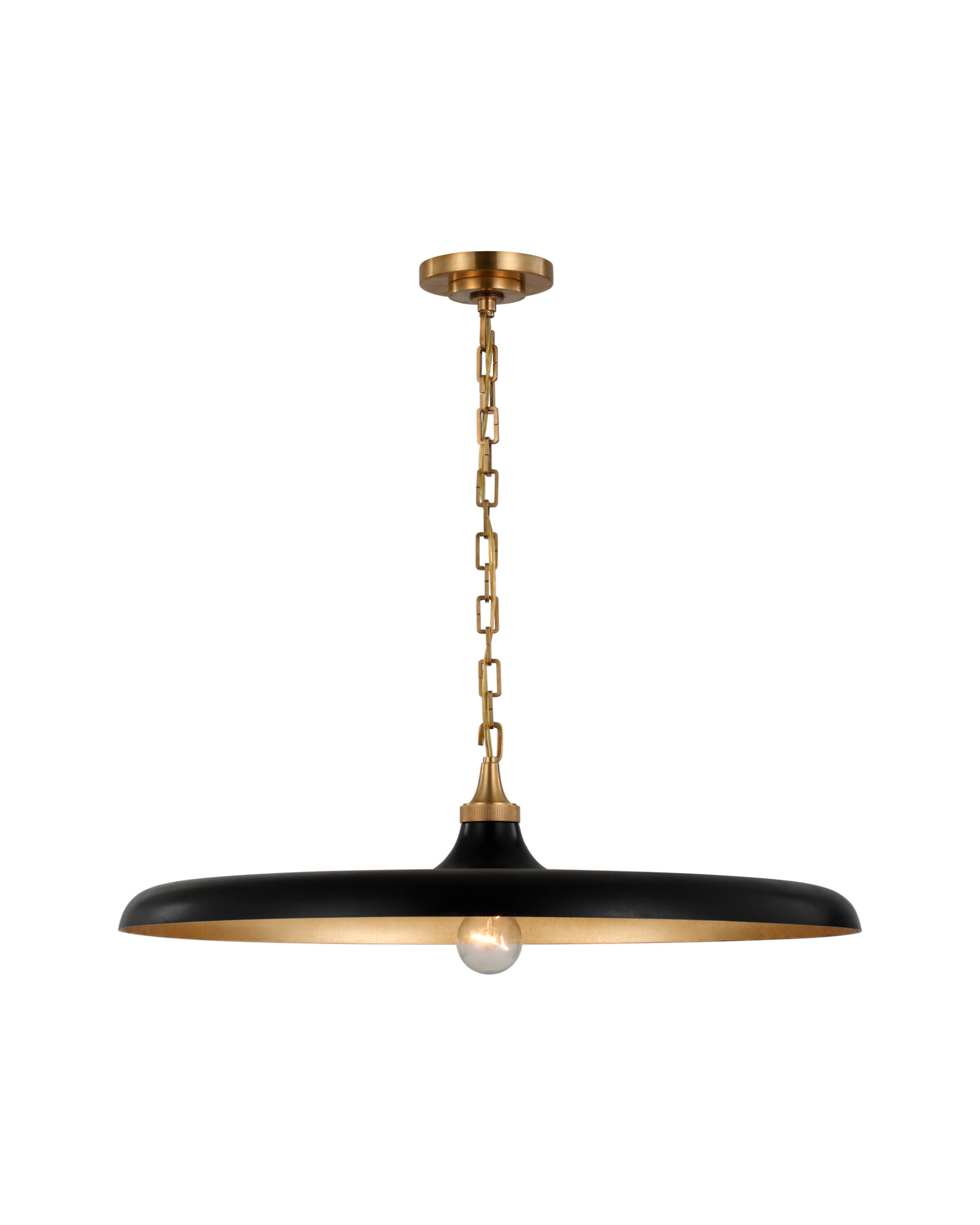 Piatto Pendant Antique Brass/Black L