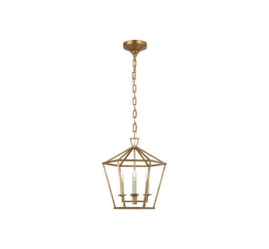 Gilded Iron - Darlana Hexagonal Lantern Antique Brass Small