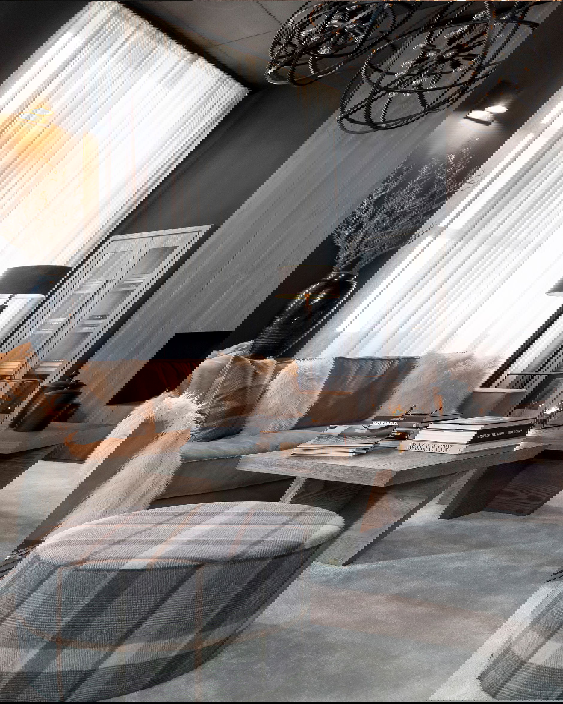 Trent soffbord antikgrå 90x90cm