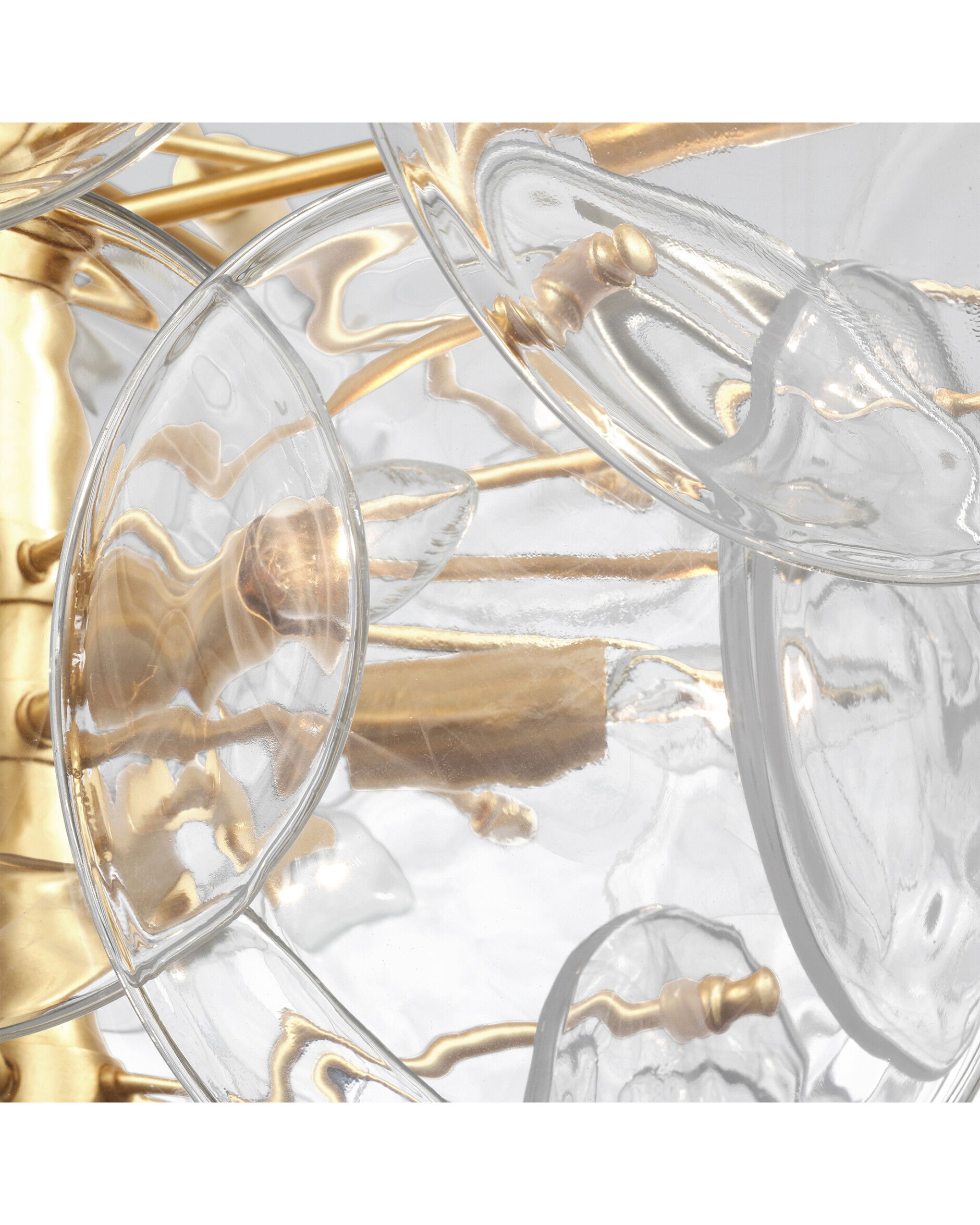 Loire takkrona guld/klarglas XL