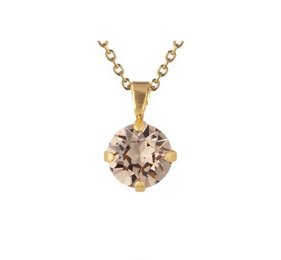 Gold - Classic Petite Necklace Greige Rhodium