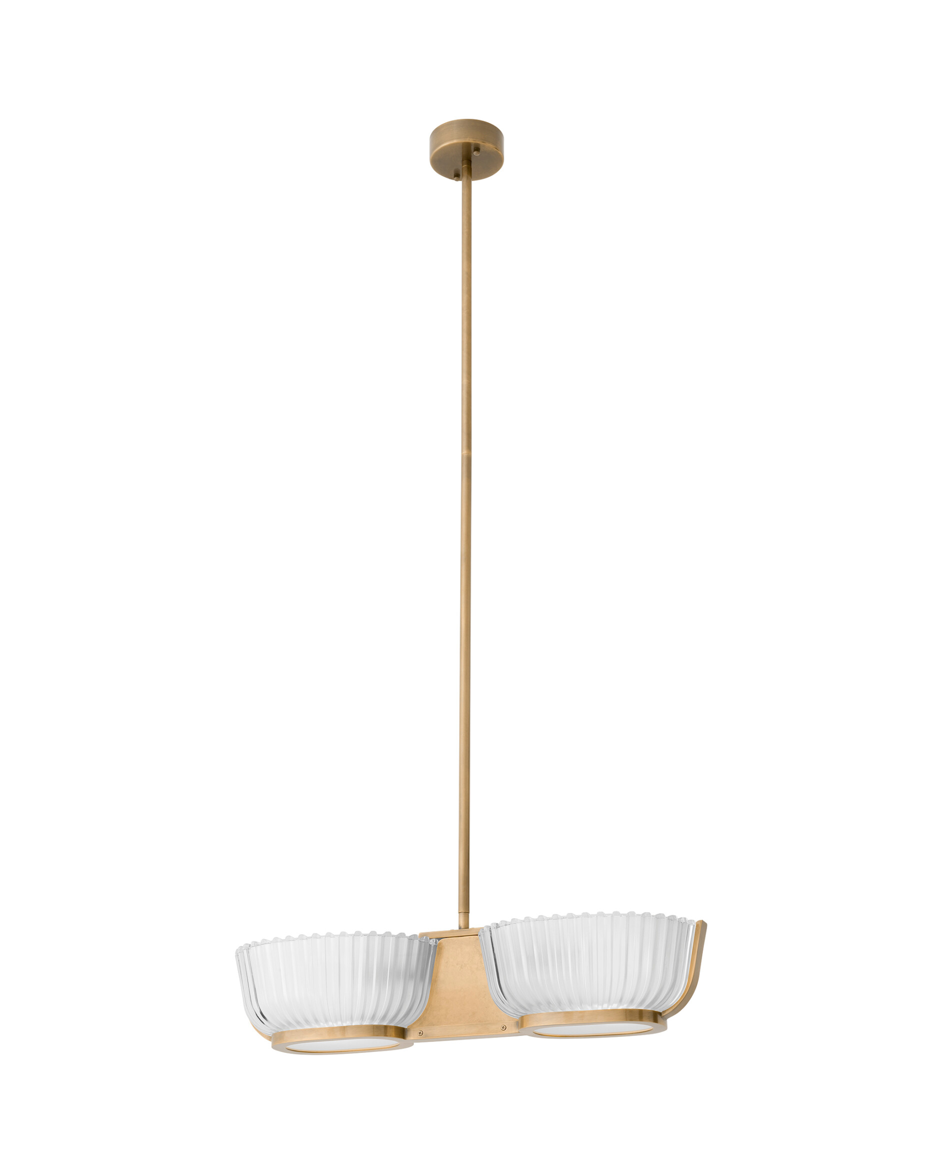 Artos Double Chandelier Vintage Brass Finish