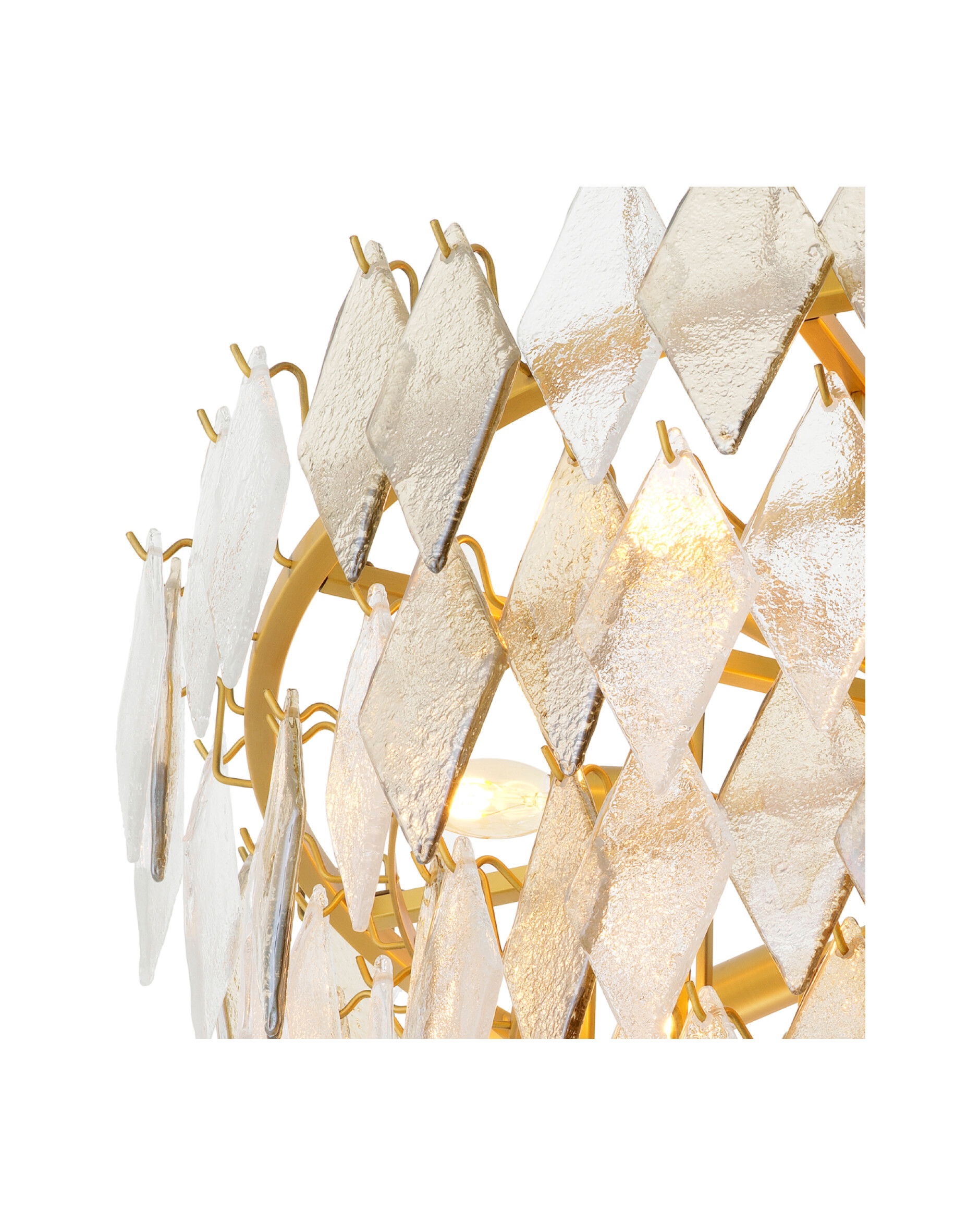 Rhombus Chandelier Antique Brass  L