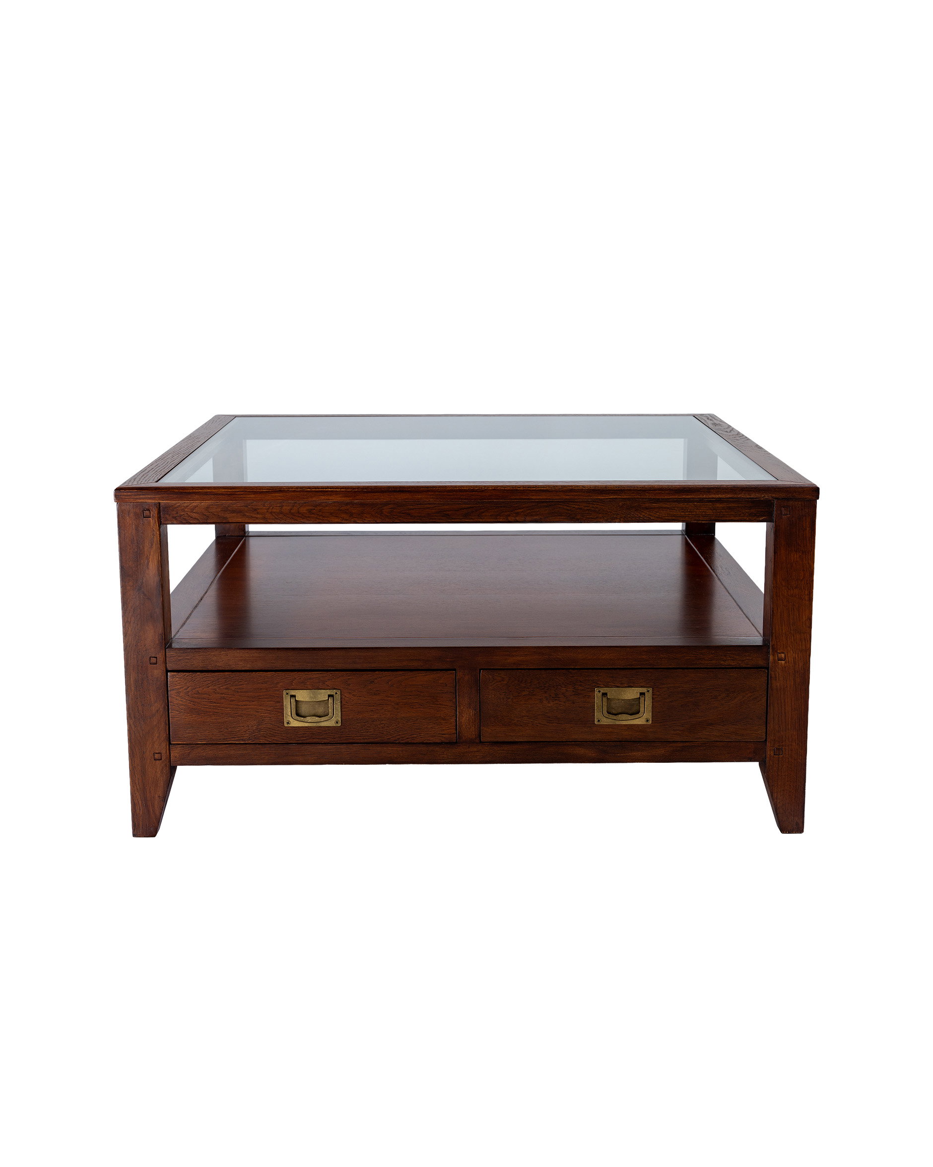 Martino coffee table with glass top Noble Brown