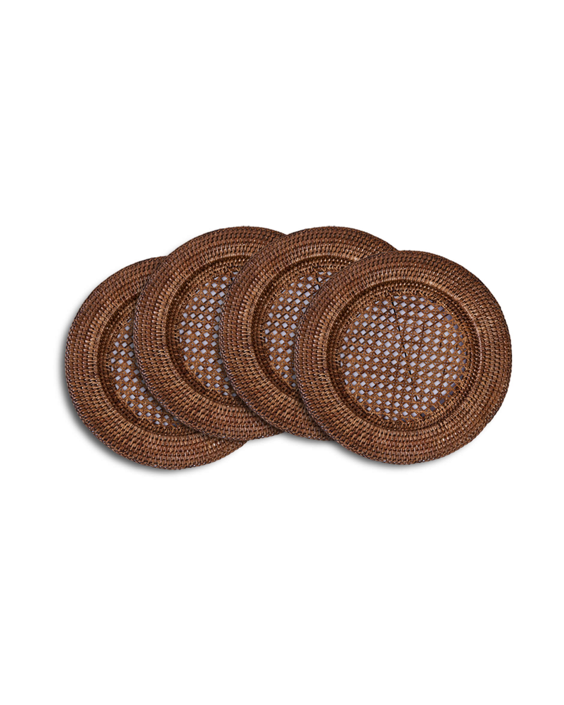 Antique tallriksunderlägg rotting 4-pack