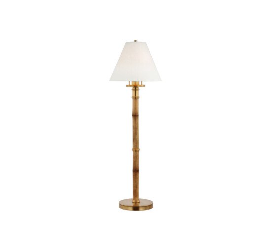 Natural Brass/White - Dalfern Desk Lamp Natural Brass