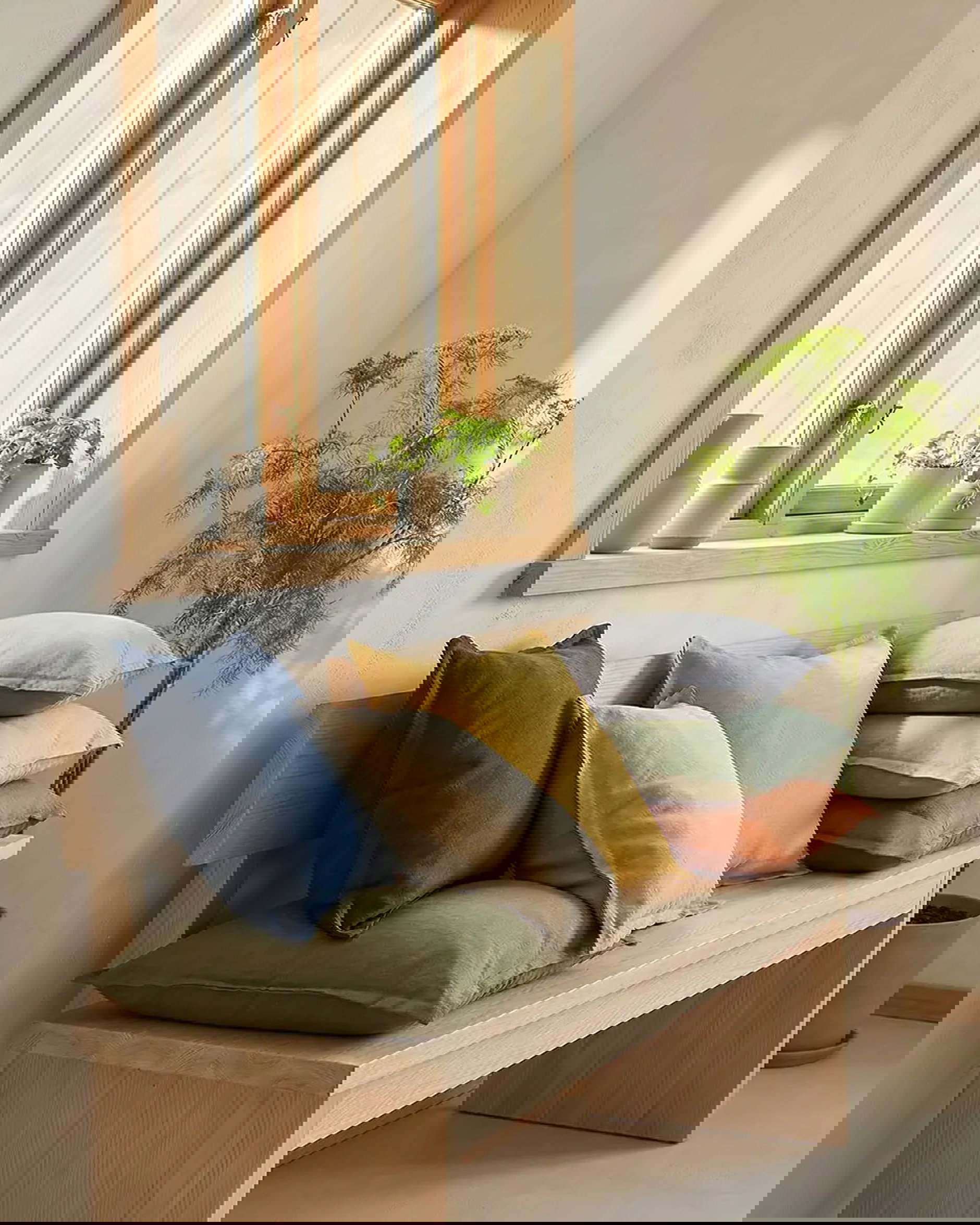 Classic Linen cushion cover green