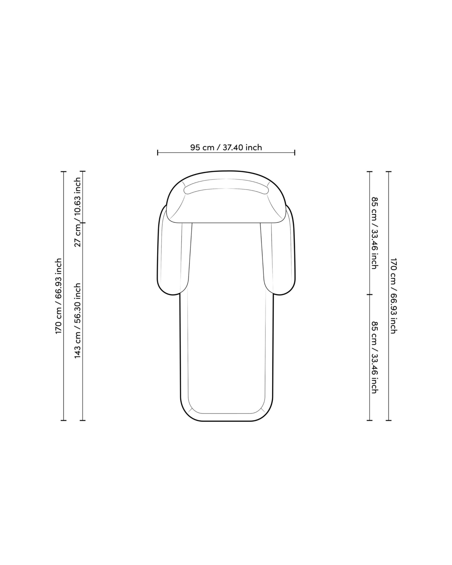 Udine Chaise Longue Lyssa Off-white