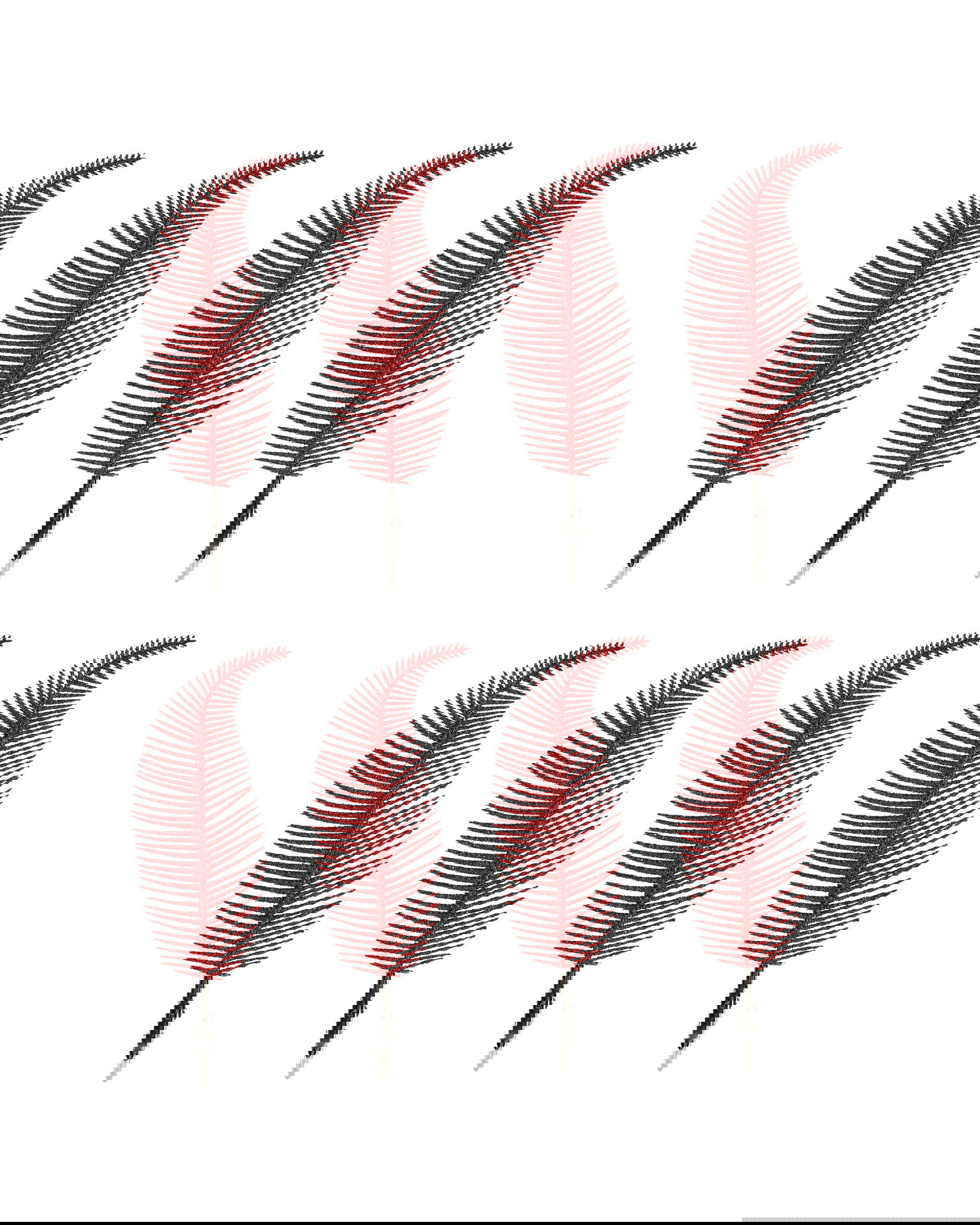 Carrington fjäder julgransdekoration röd 8-pack