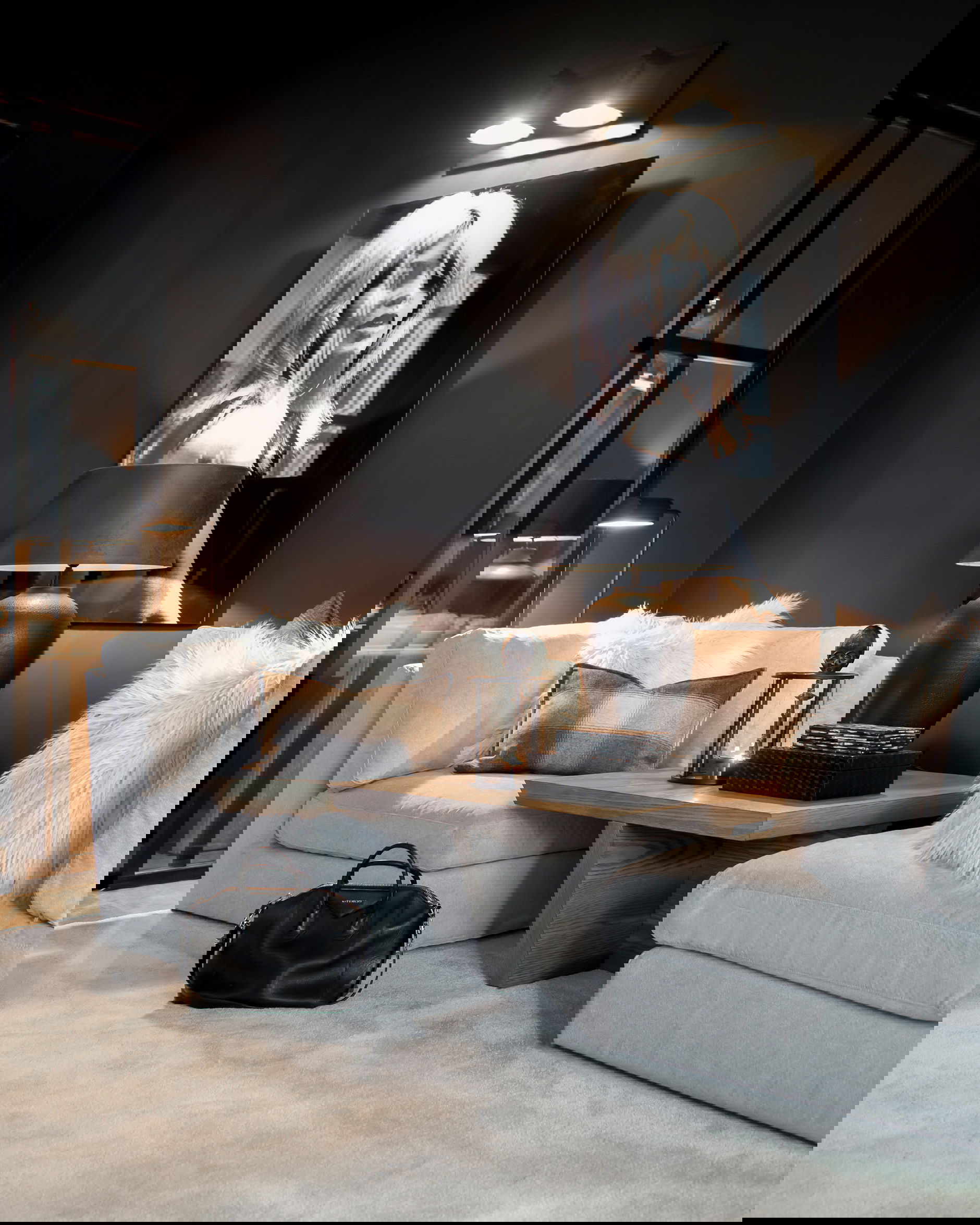 Trent soffbord antikgrå 90x90cm