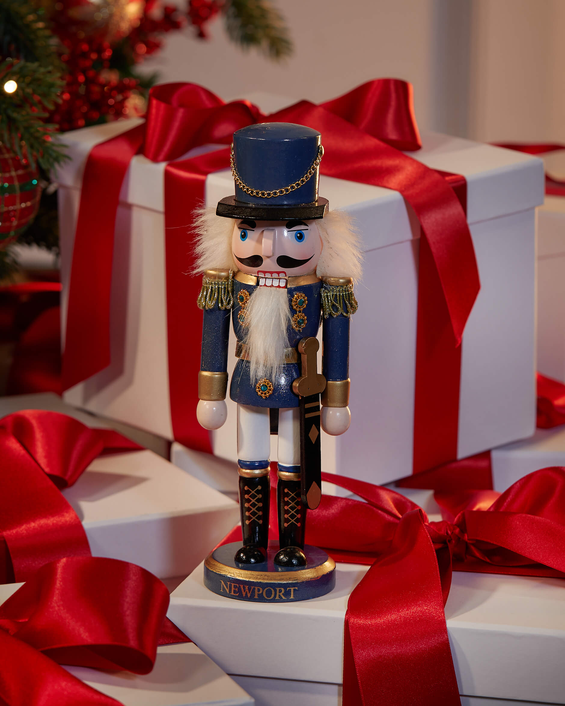 Erland-pähkinänsärkijä, sininen/valkoinen 25cm