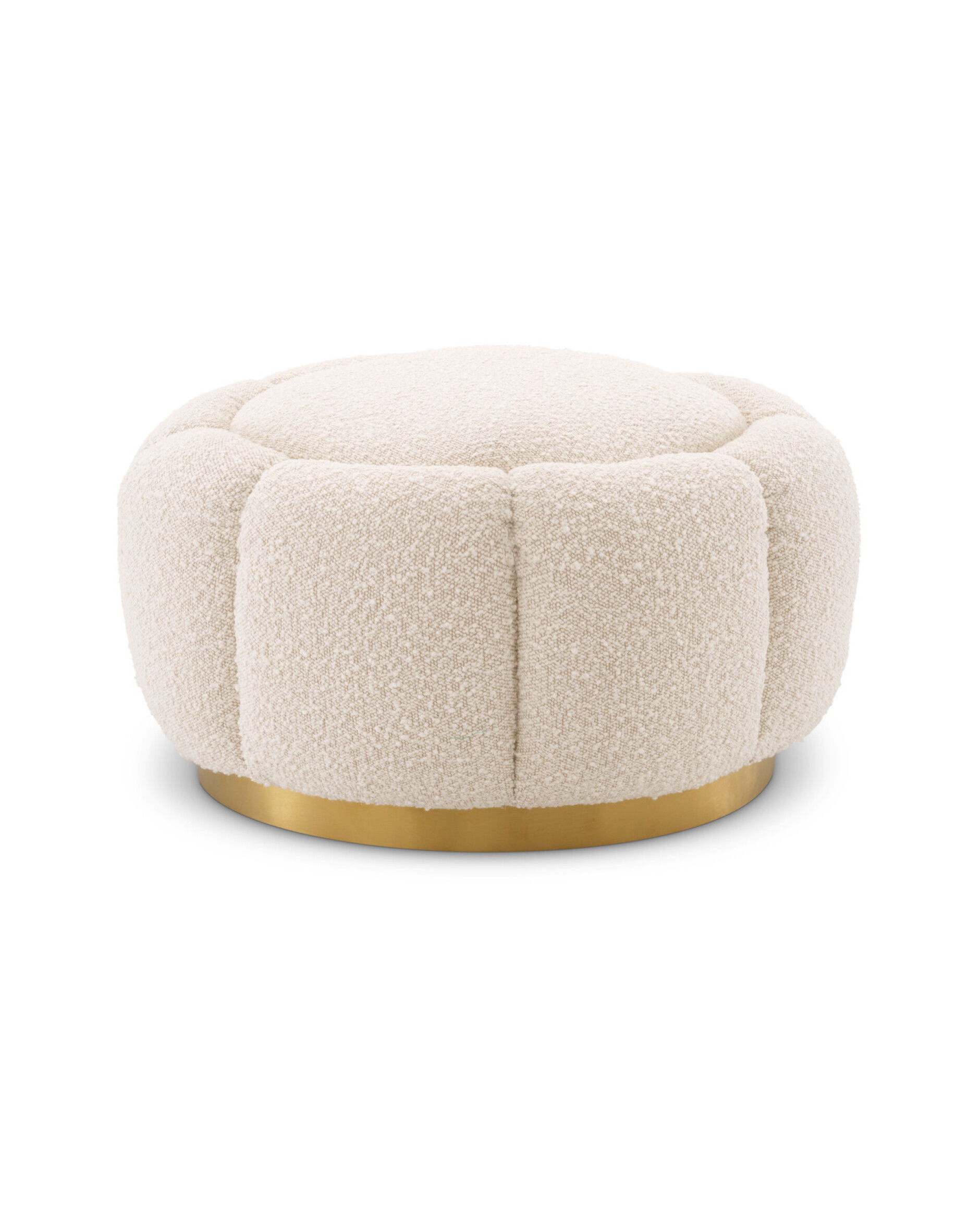 Inger fotpall bouclé cream