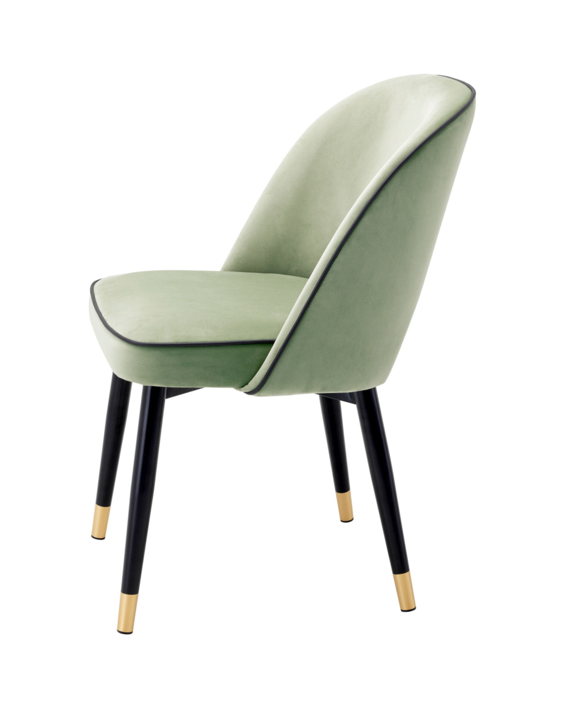 Cliff matstolar savona pistache green velvet 2-set