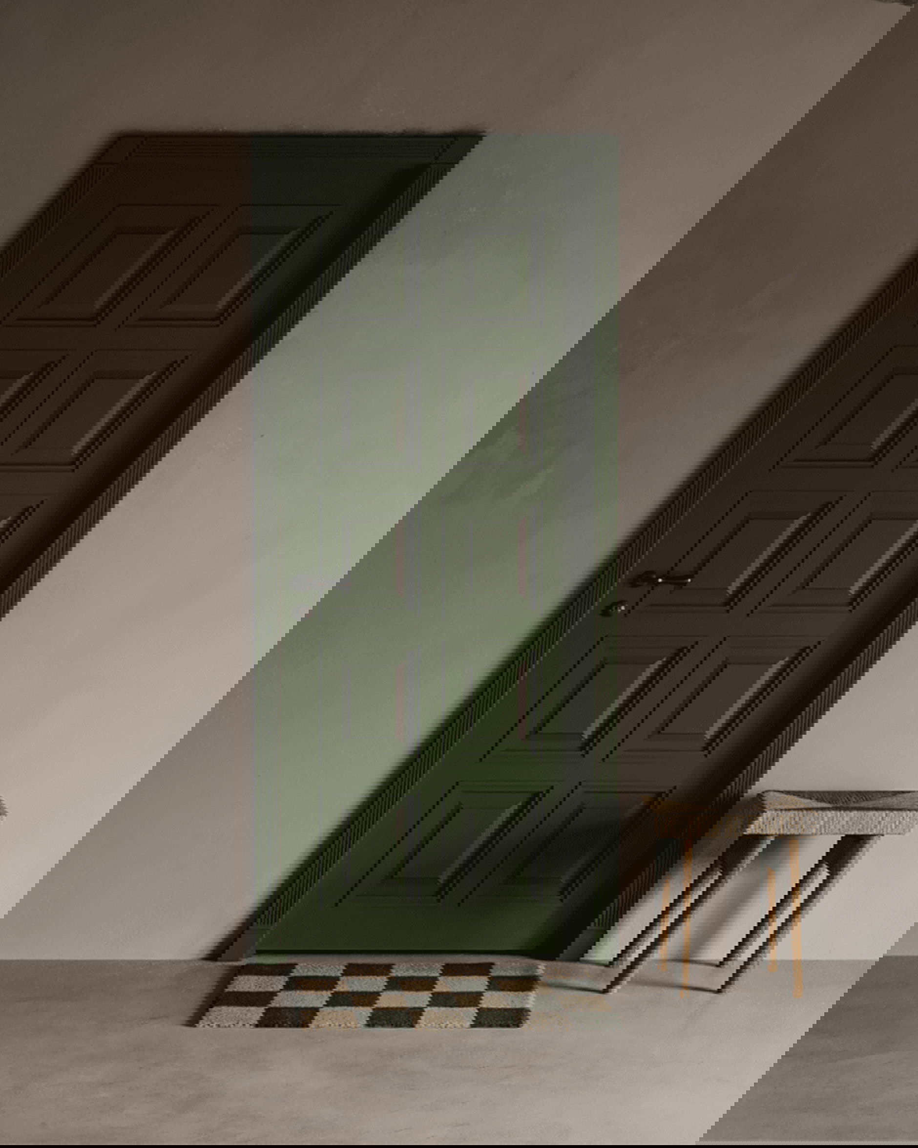 Doormat Square forest green natural