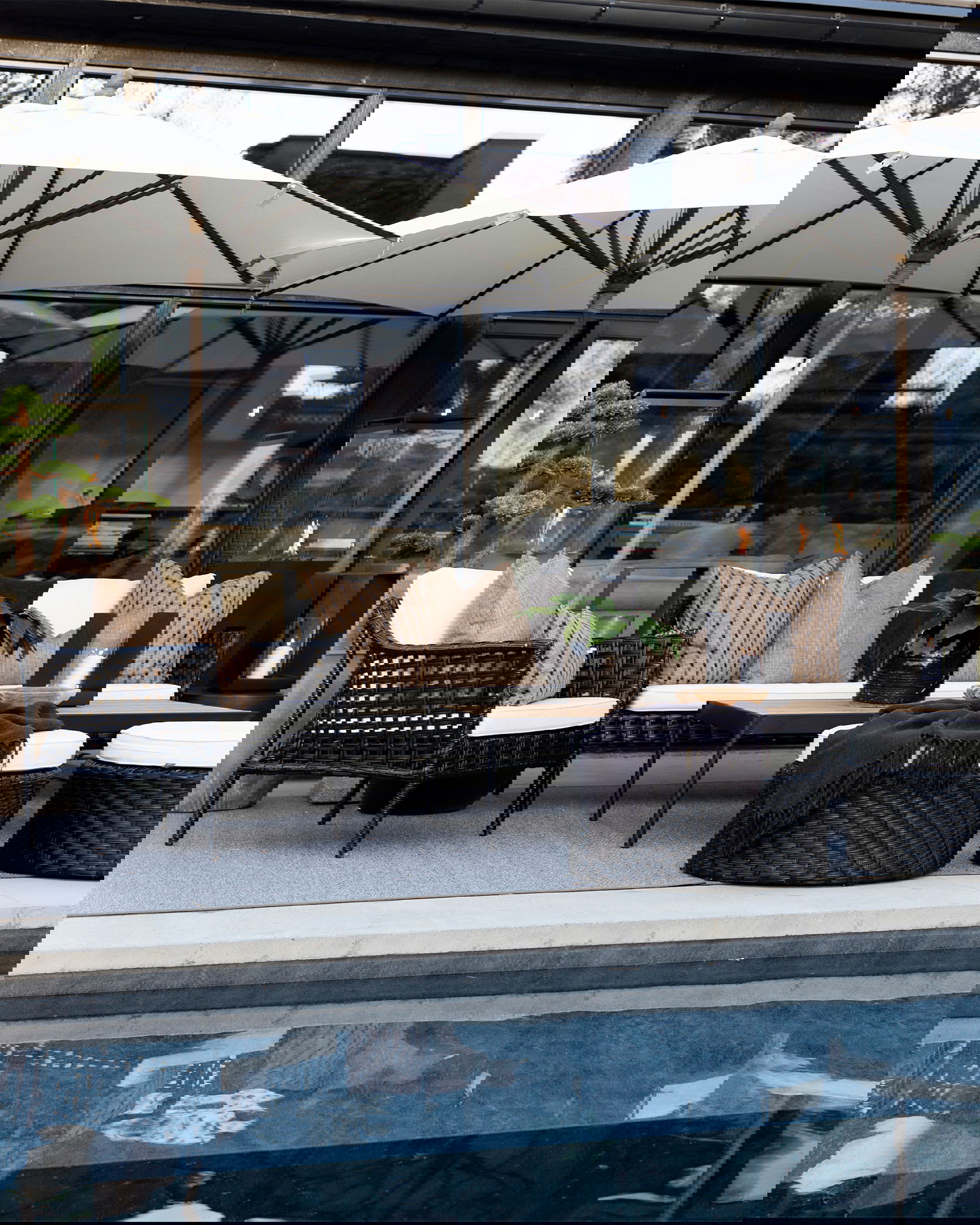 Santa Monica 3-Sitzer-Sofa schwarz