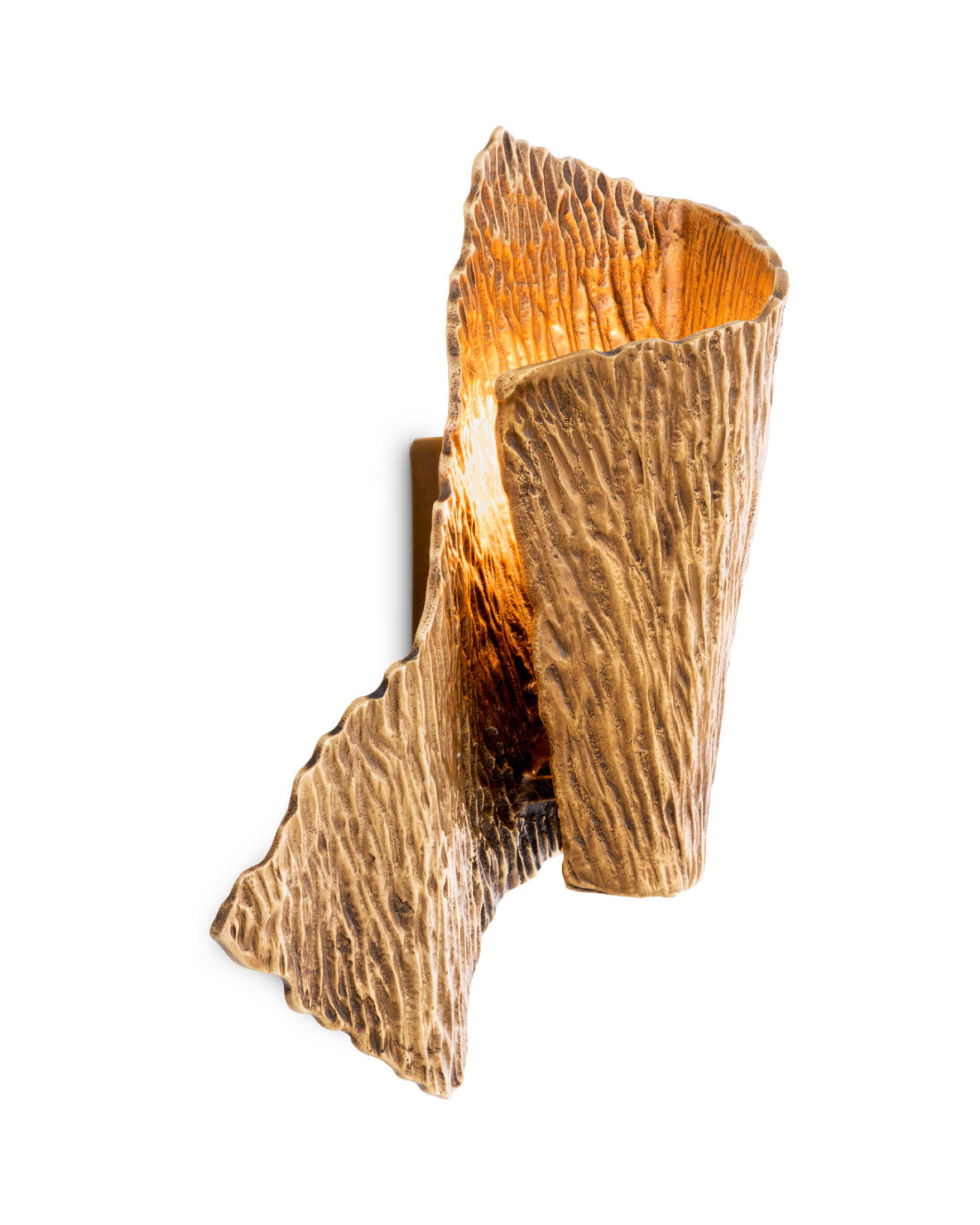 Craft vägglampa antik mässing