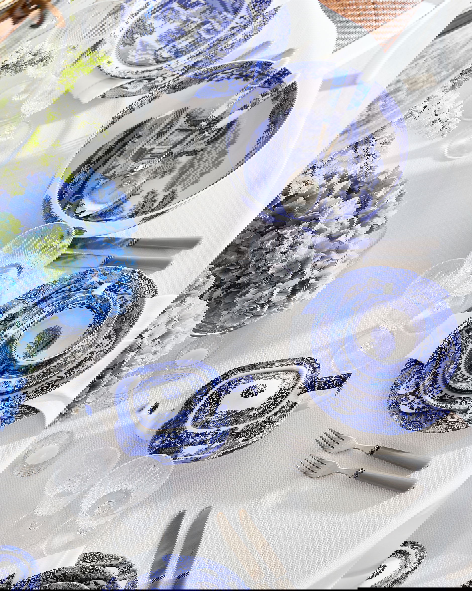 Blue Italian tekanna blå/vit