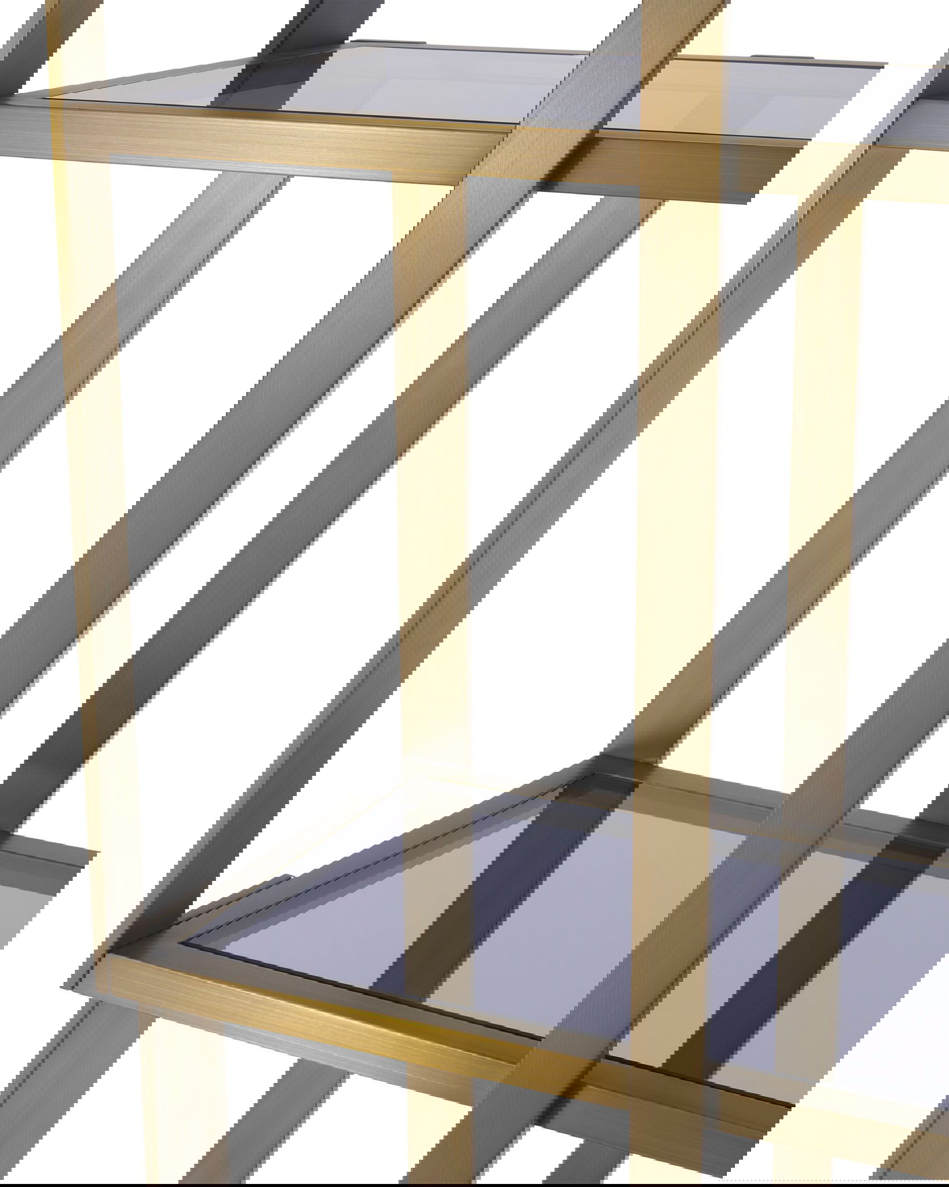 Clio hylla borstad mässing