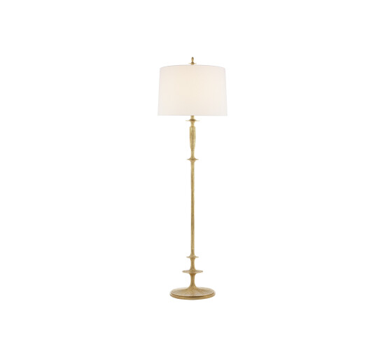 Linen - Lotus Floor Lamp Gilded