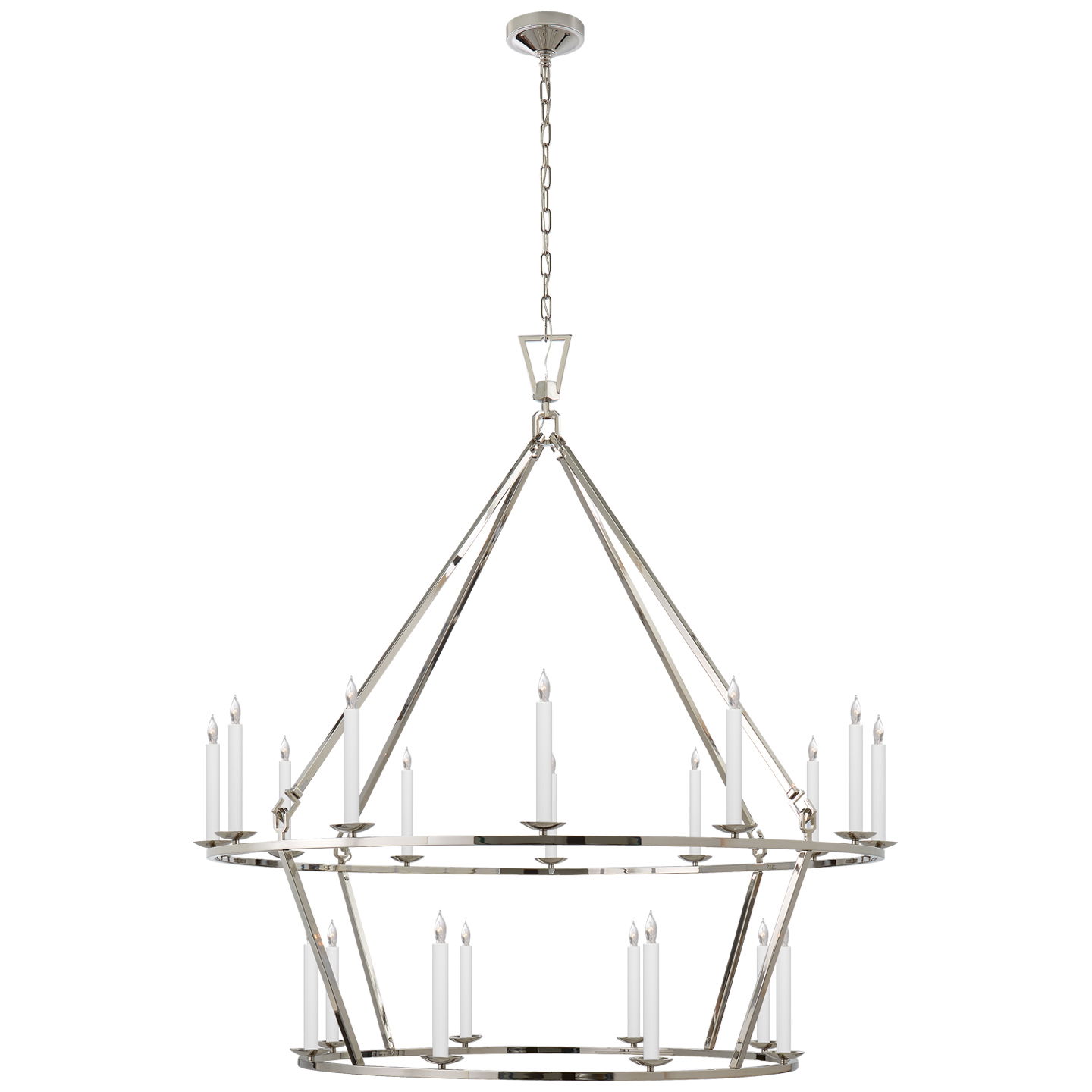Darlana Two-Tier Chandelier Polished Nickel Extra Large