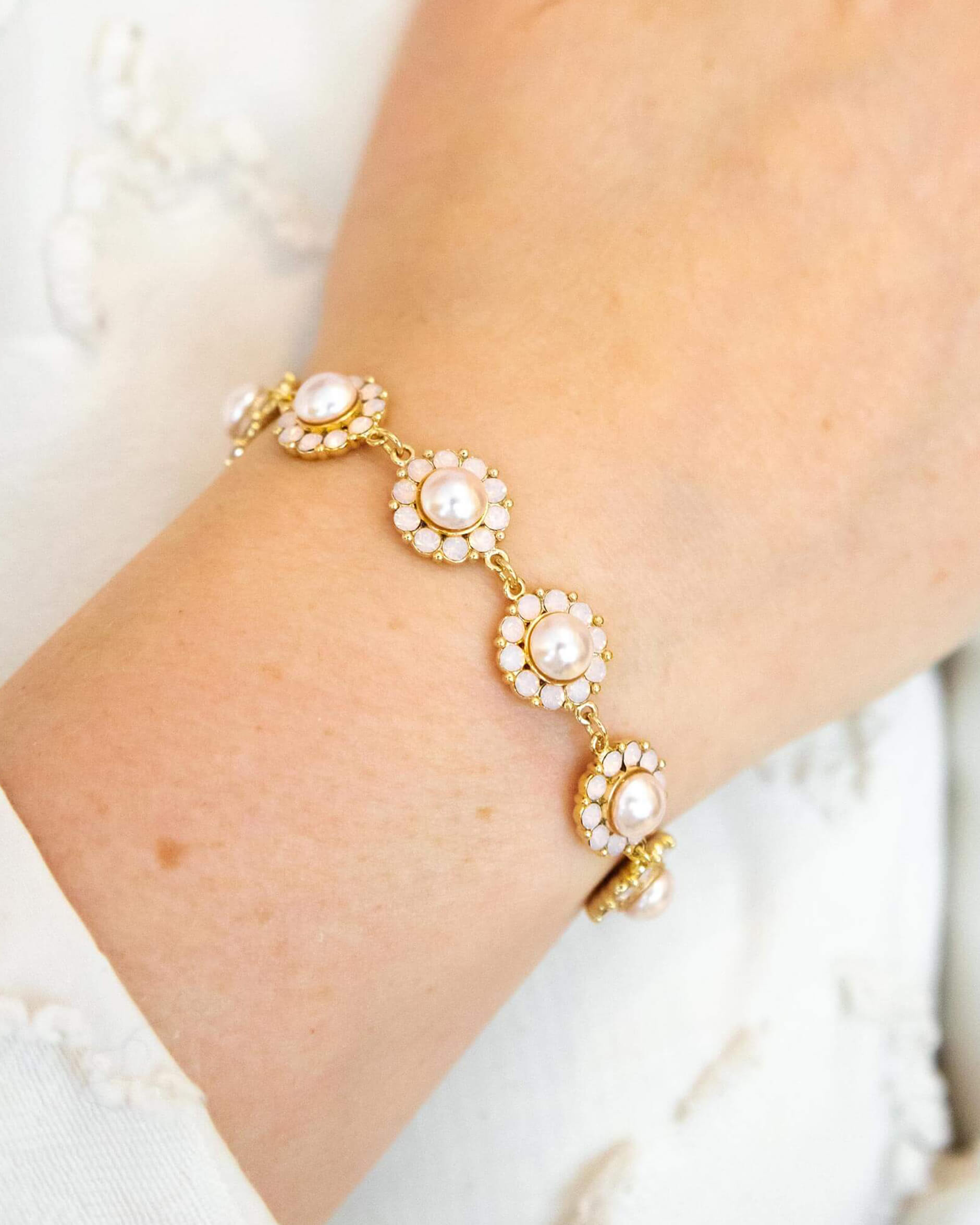 Sofia Pearl armbånd rosaline