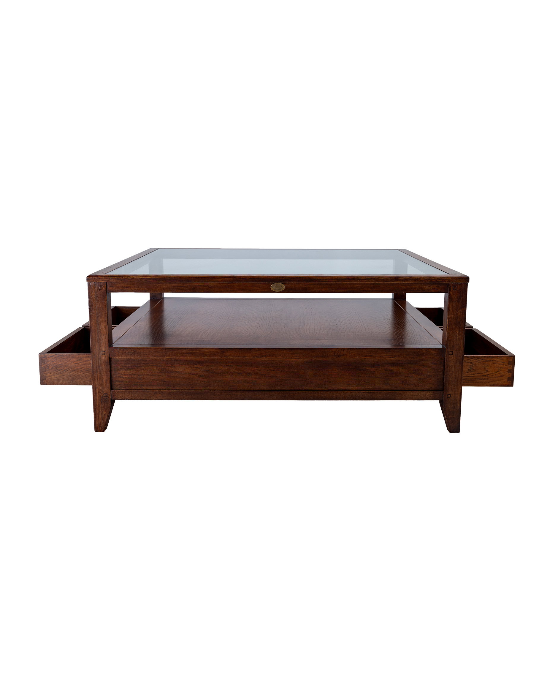 Martino coffee table with glass top Noble Brown