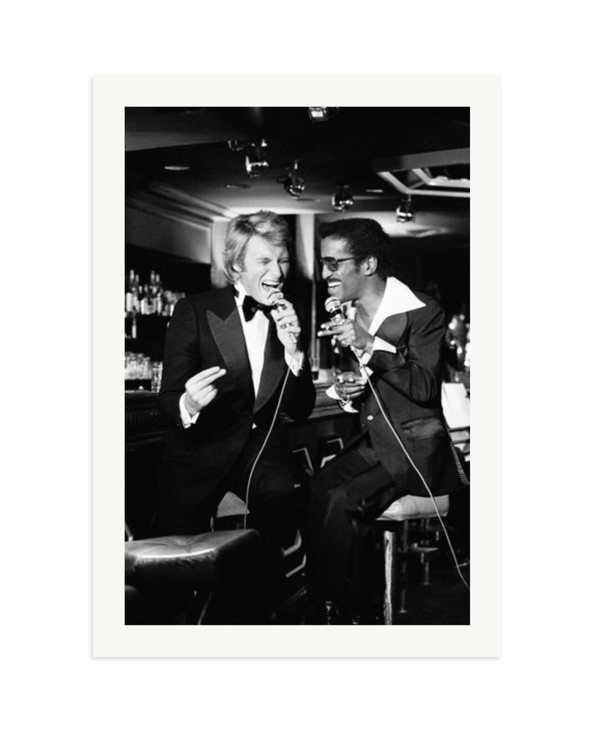 Johnny Hallyday and Sammy Davis Jr. Print Only / XXL