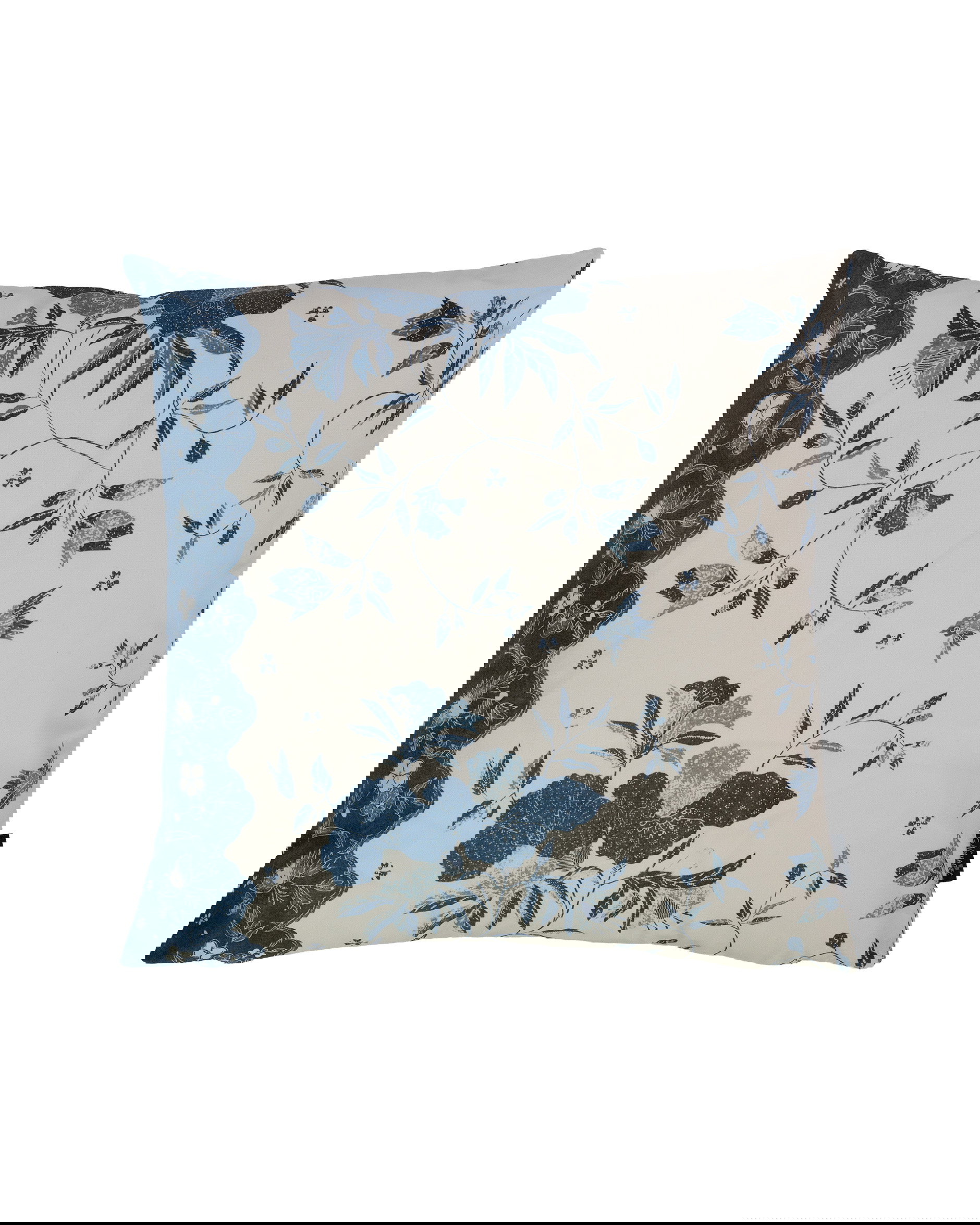 Elyria Floral Batik kuddfodral blå / vit