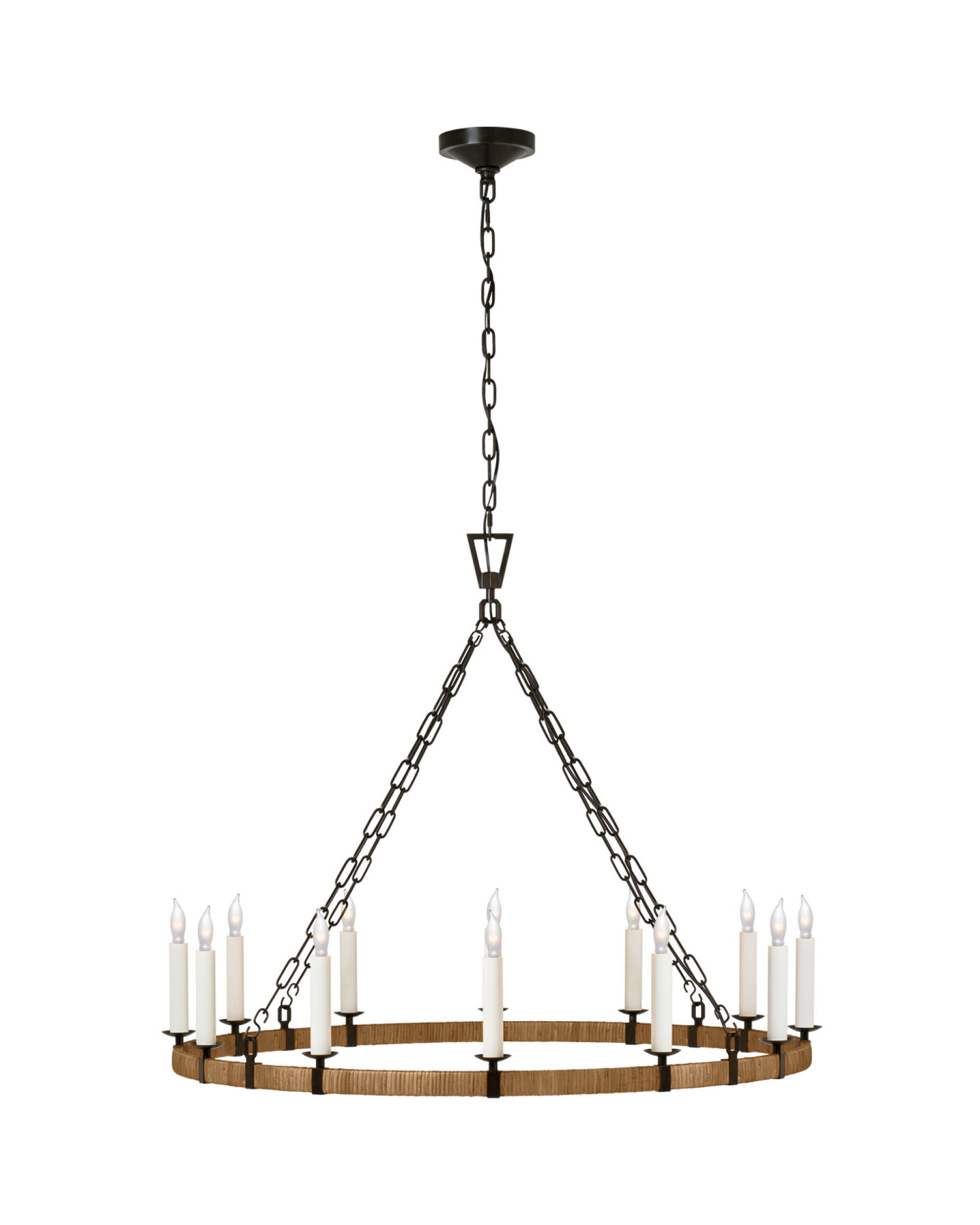 Darlana wrapped taklampa rund aged iron L