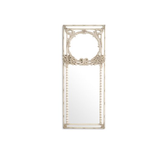 null - Le Royal Mirror antique white finish