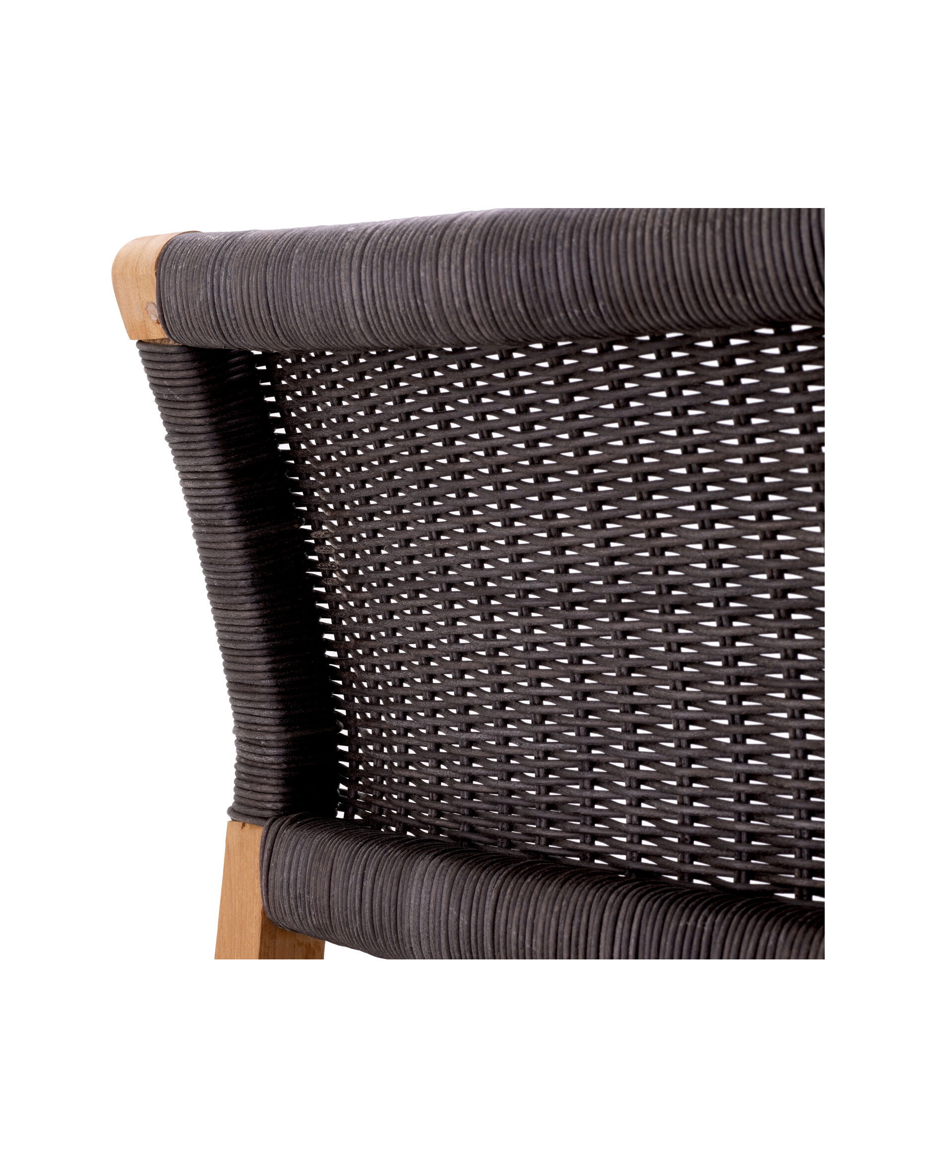 Griffin matstol natural teak black weave