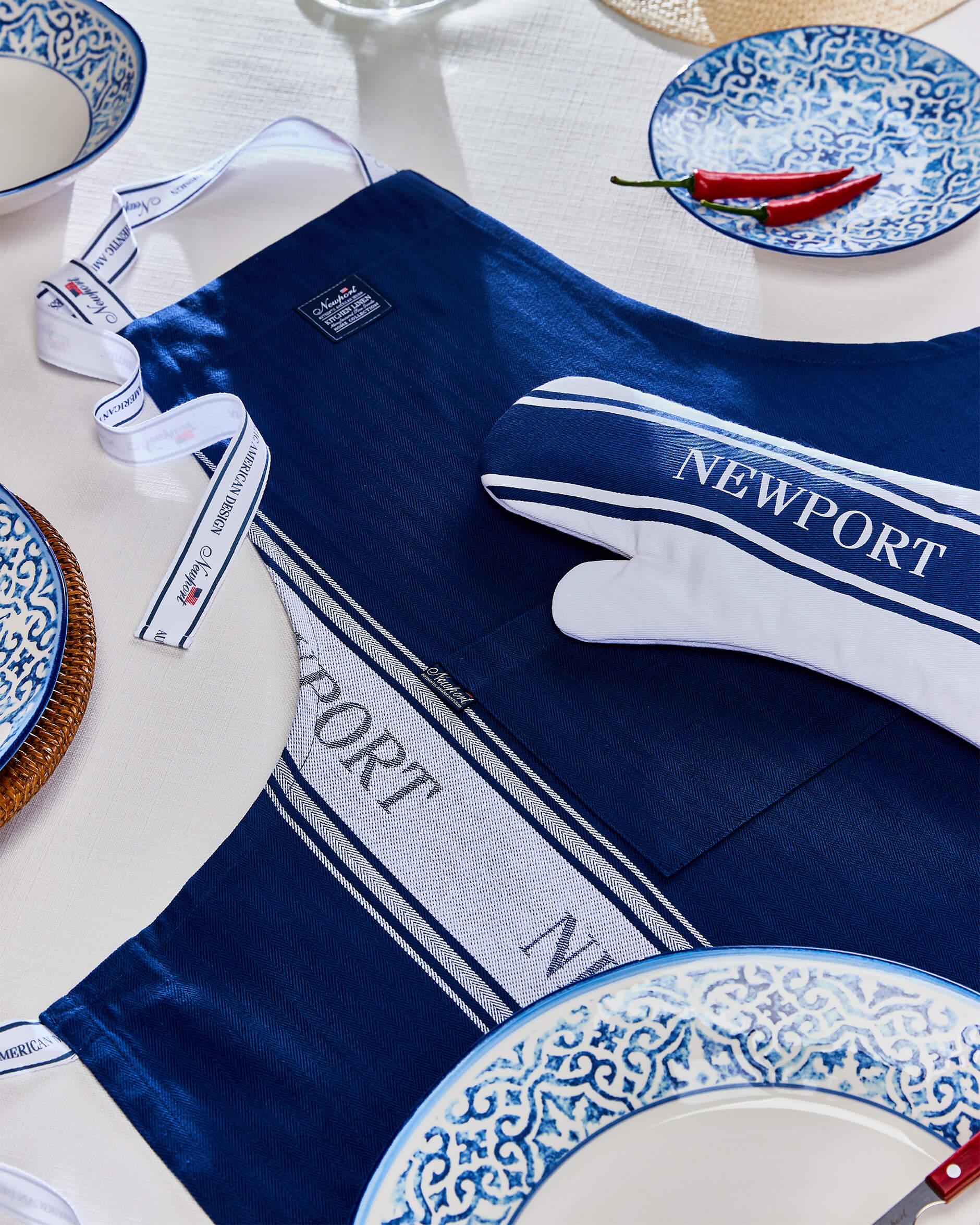 Provence grillset blå/vit