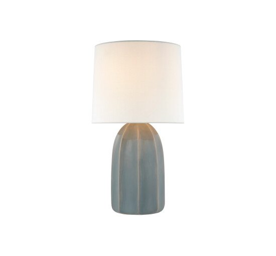 Sky Grey - Melanie Table Lamp Frosted Medium Blue Large