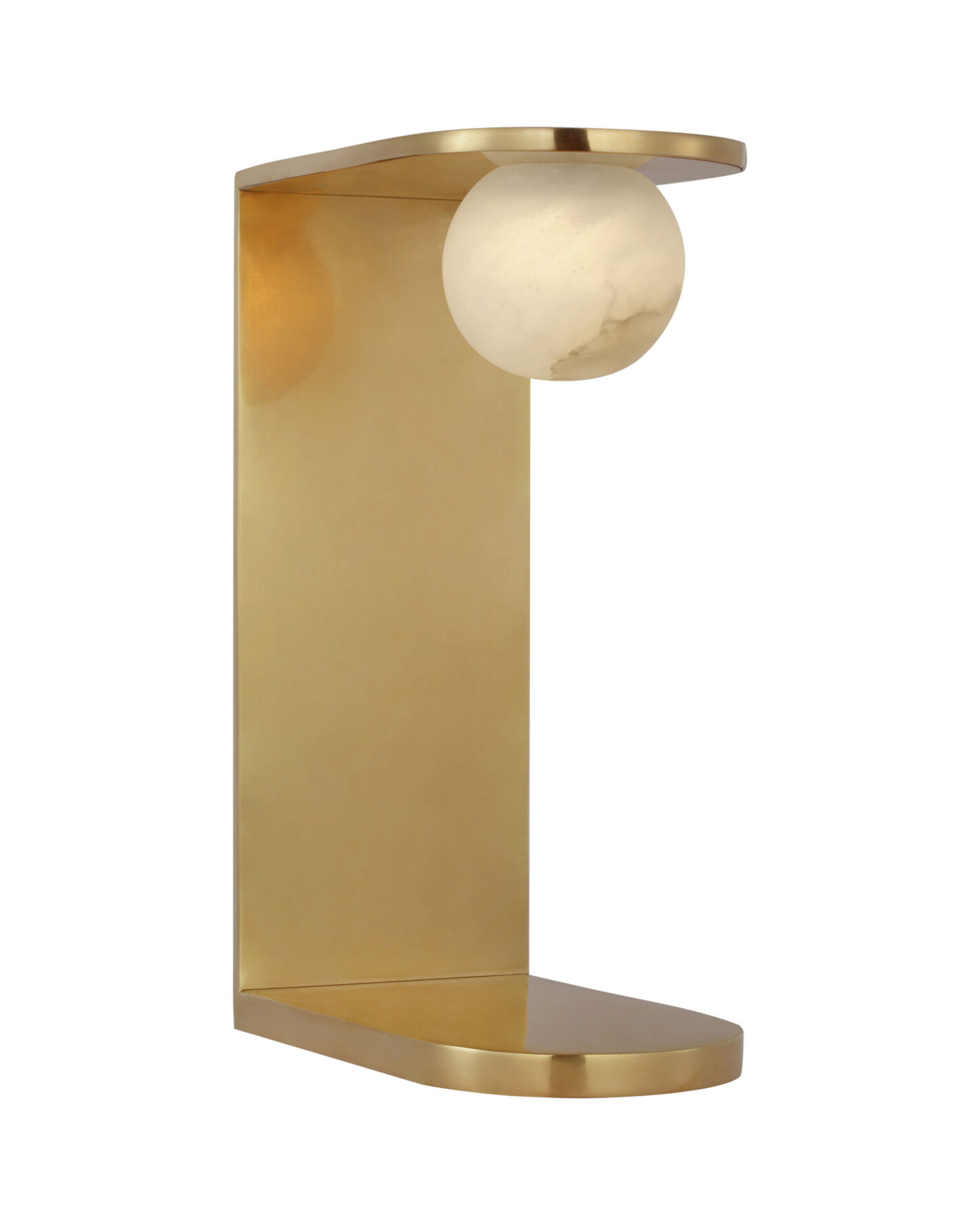 Pertica Small Desk Lamp Mirrored Antique Brass